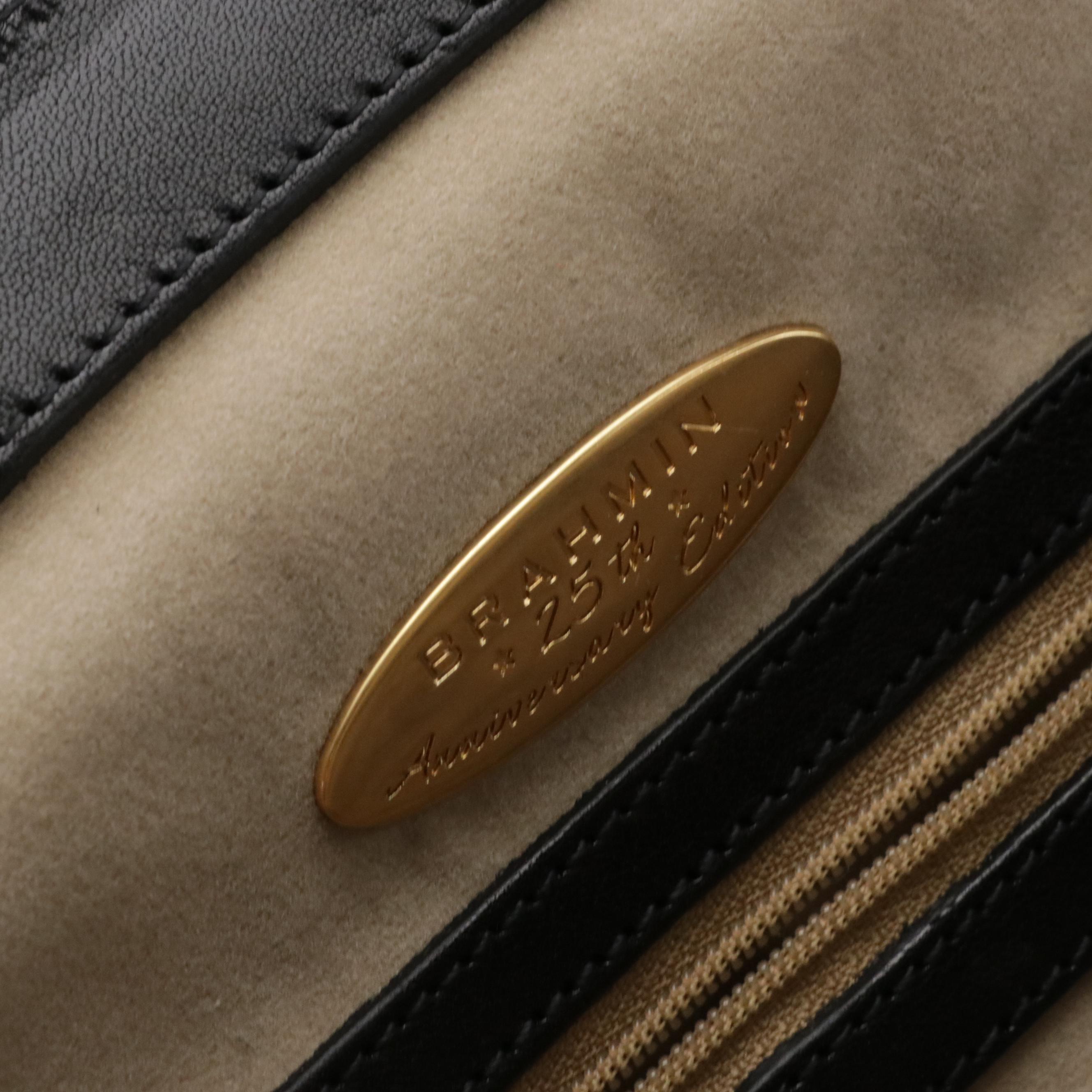 Brahmin Vintage Quilted Leather Bag with Croc Details, Sigris Olsen Hobo Bag