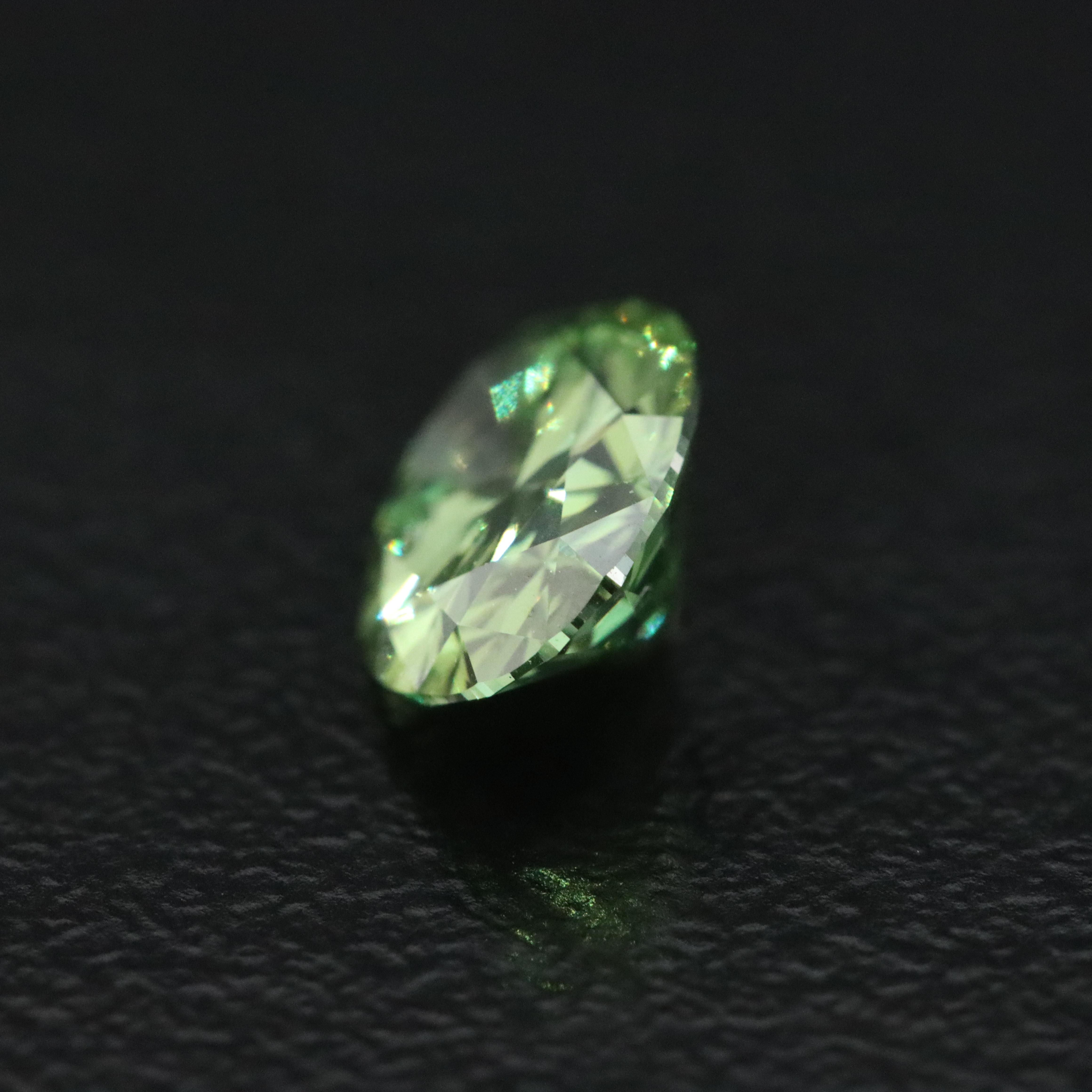 Loose 1.46 CT Lab Grown Fancy Green Diamond with IGI Report