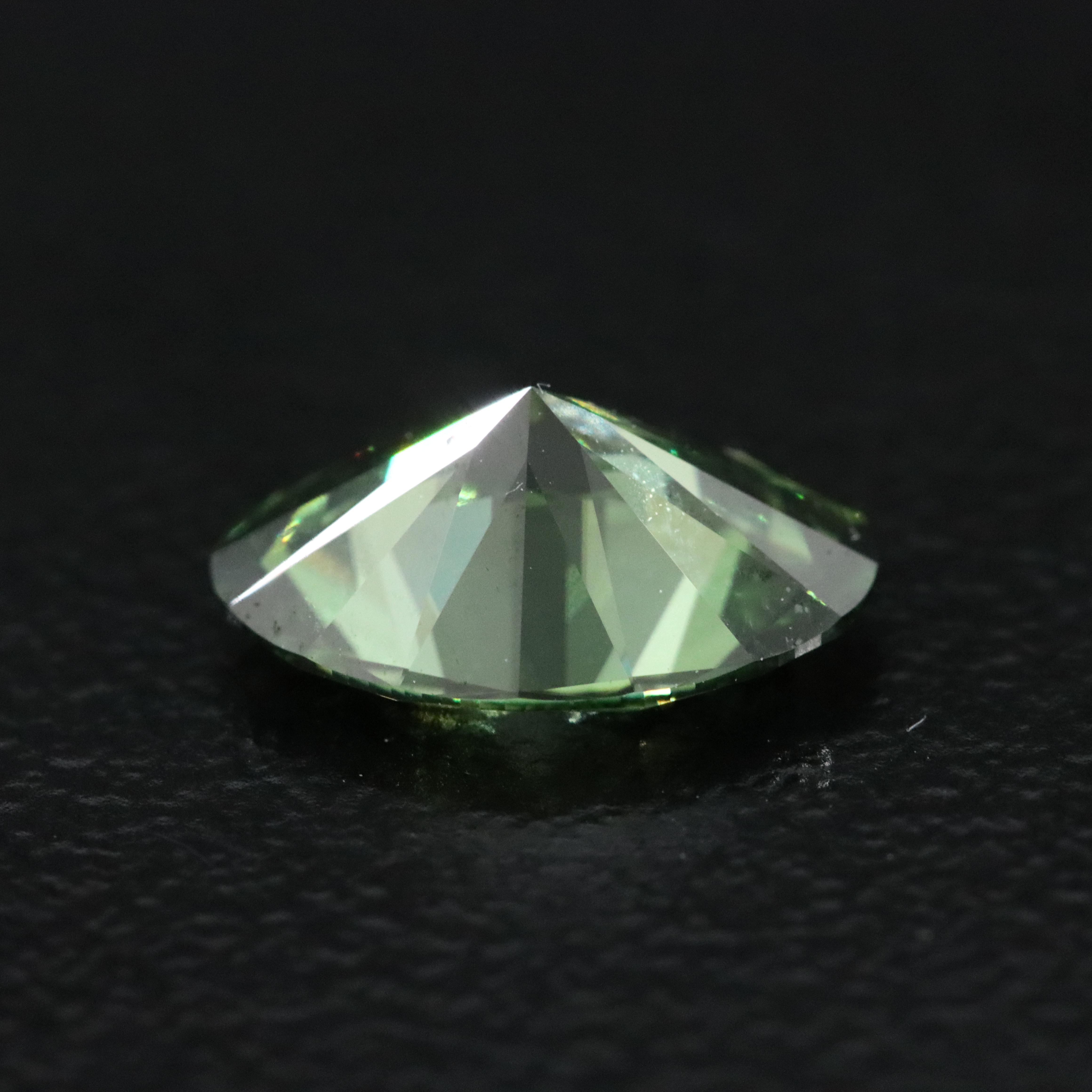 Loose 1.46 CT Lab Grown Fancy Green Diamond with IGI Report
