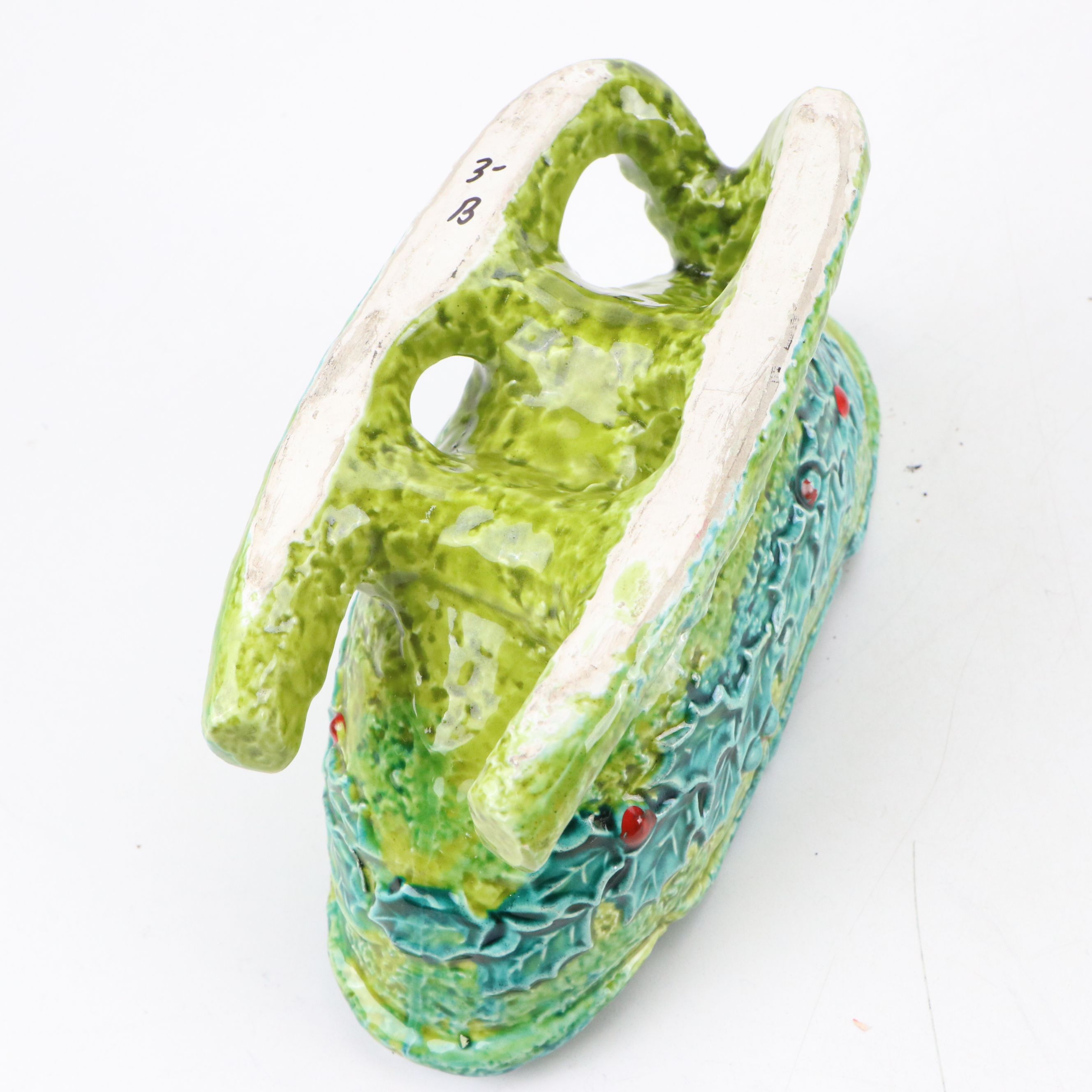 Napco Christmas Angel Ornaments, Sled and Wreath Planters with More, Mid-20th C.