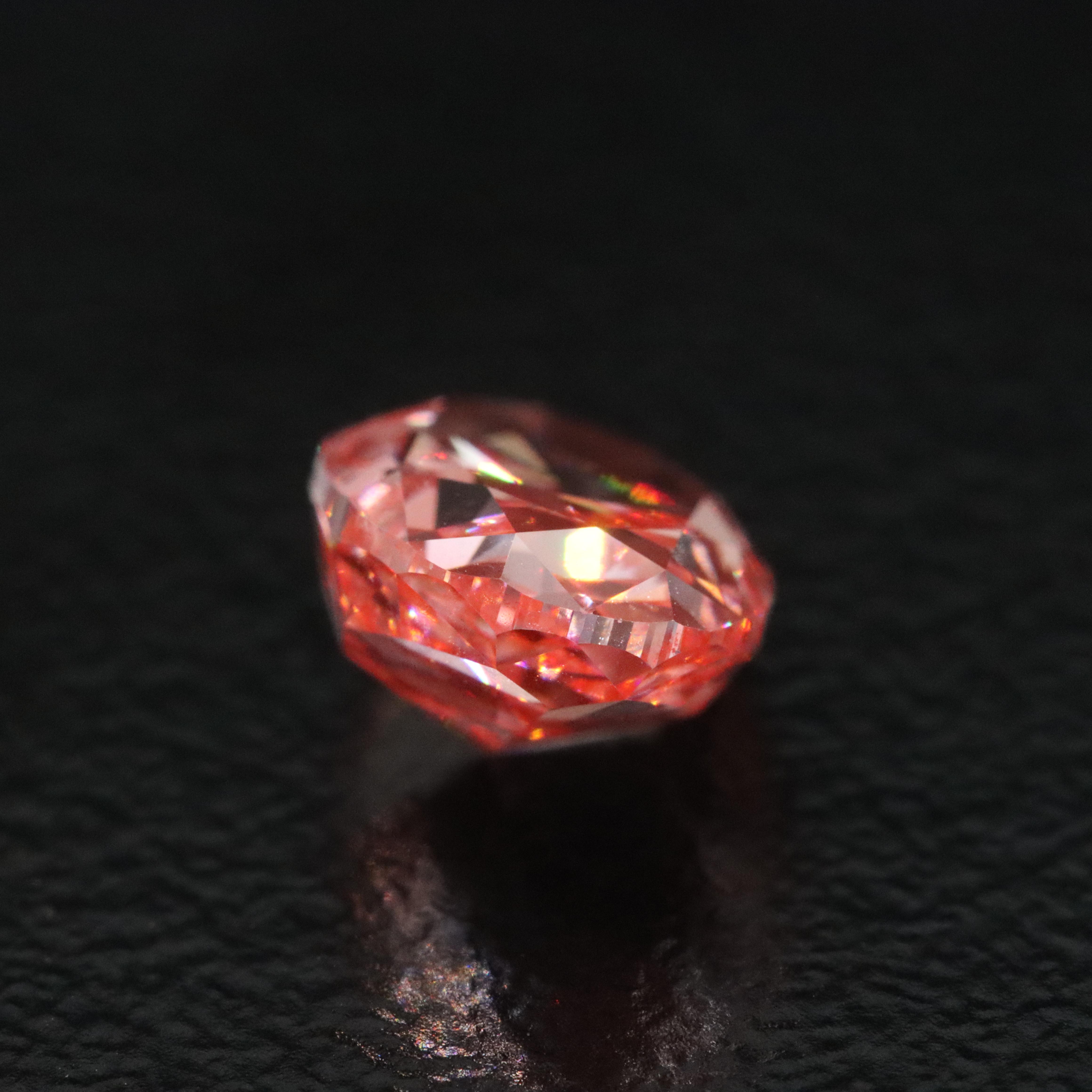 Loose 2.01 CT Lab Grown Fancy Pink Diamond with IGI Report