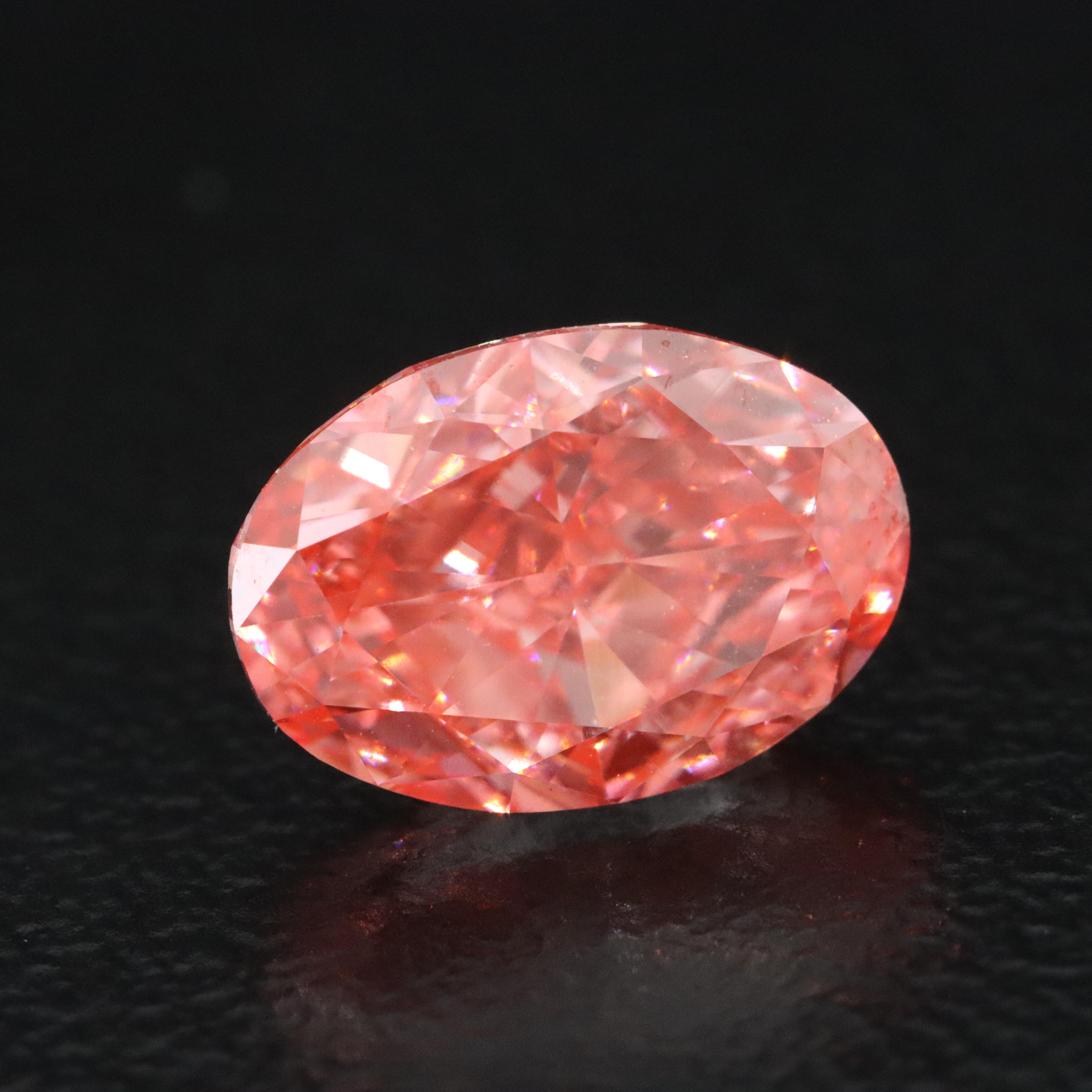 Loose 2.01 CT Lab Grown Fancy Pink Diamond with IGI Report