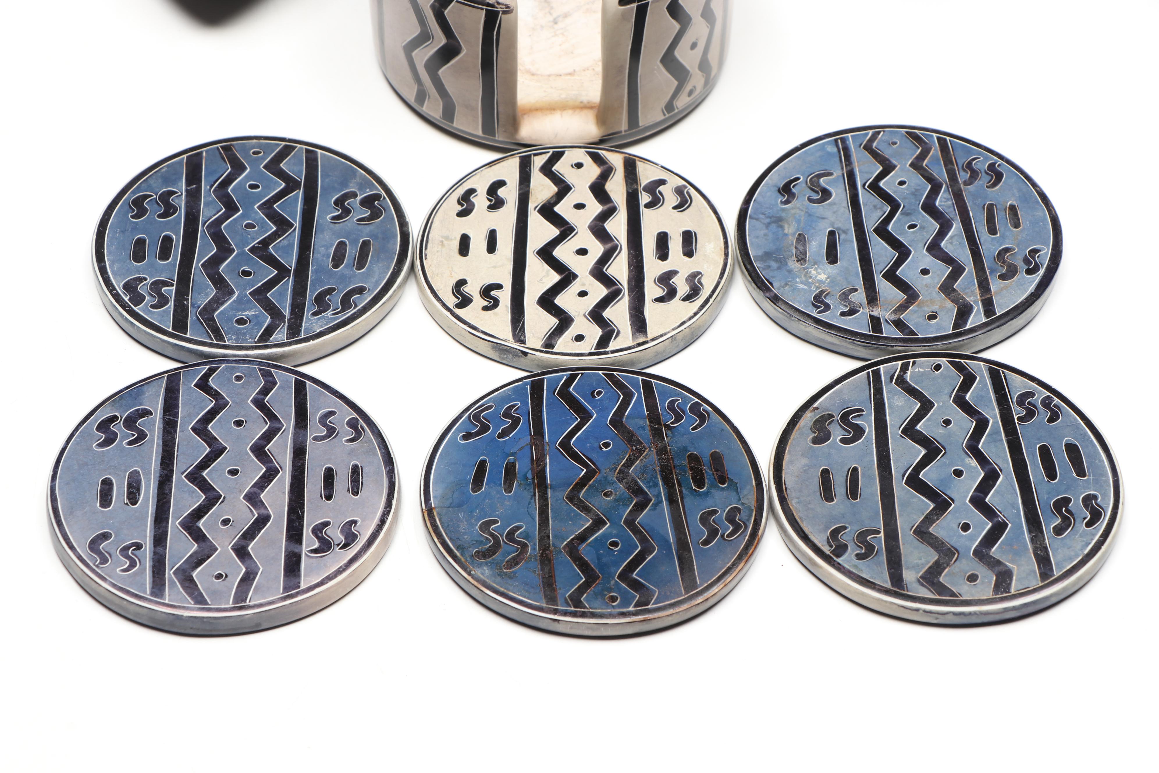 Kenyan Carved Soapstone Plates, Coasters, Guatemalan Alligator