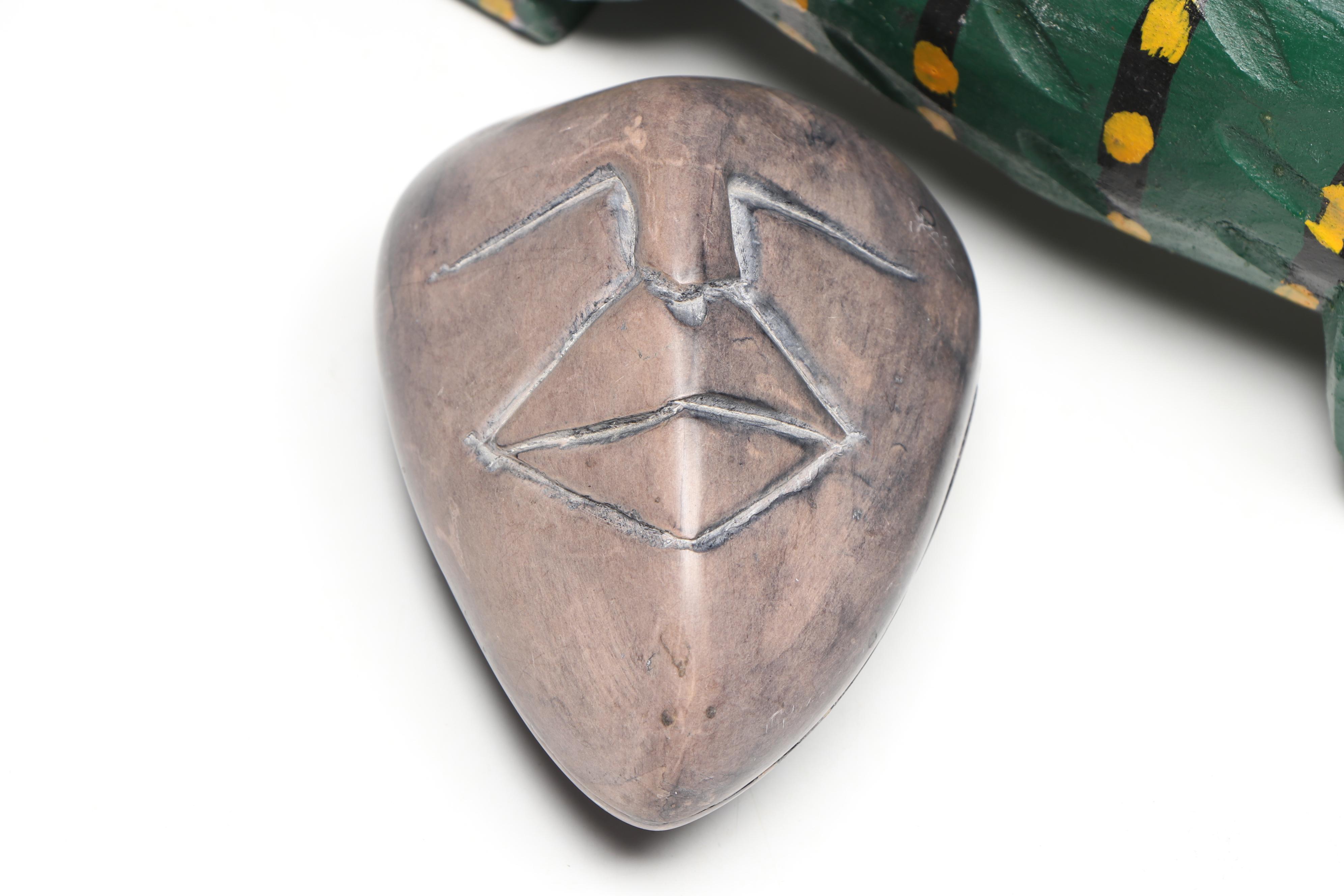 Kenyan Carved Soapstone Plates, Coasters, Guatemalan Alligator