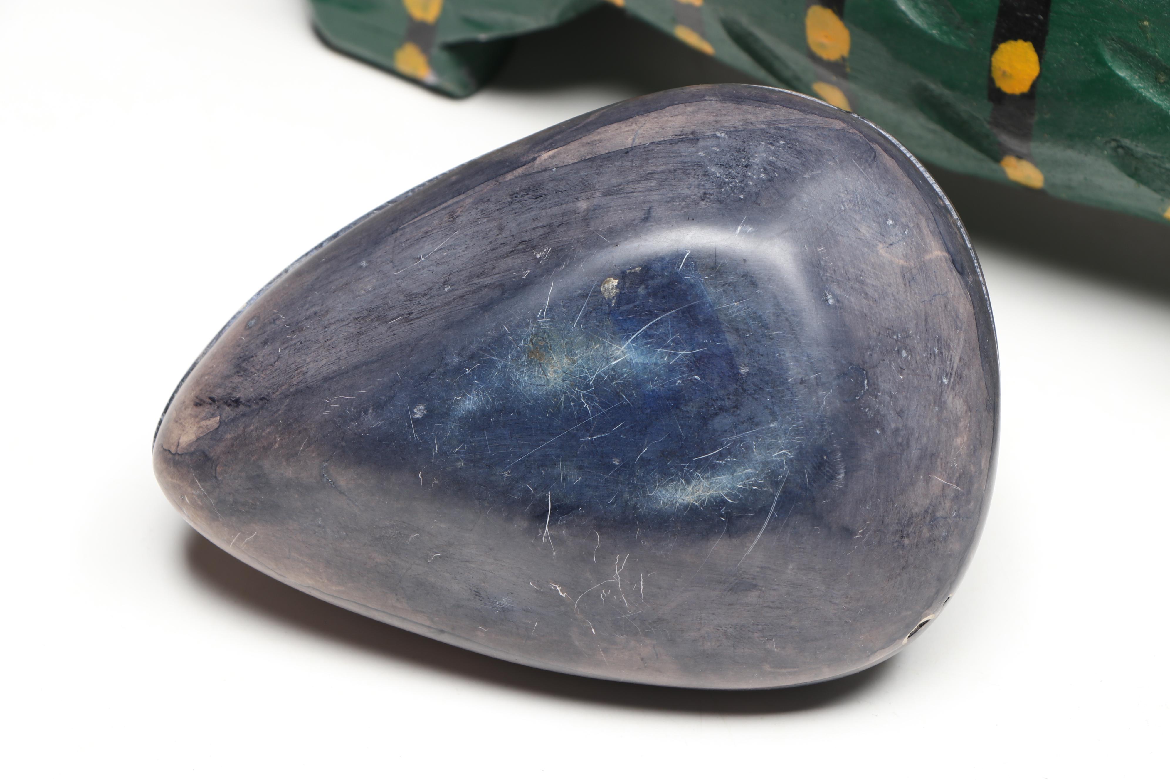 Kenyan Carved Soapstone Plates, Coasters, Guatemalan Alligator