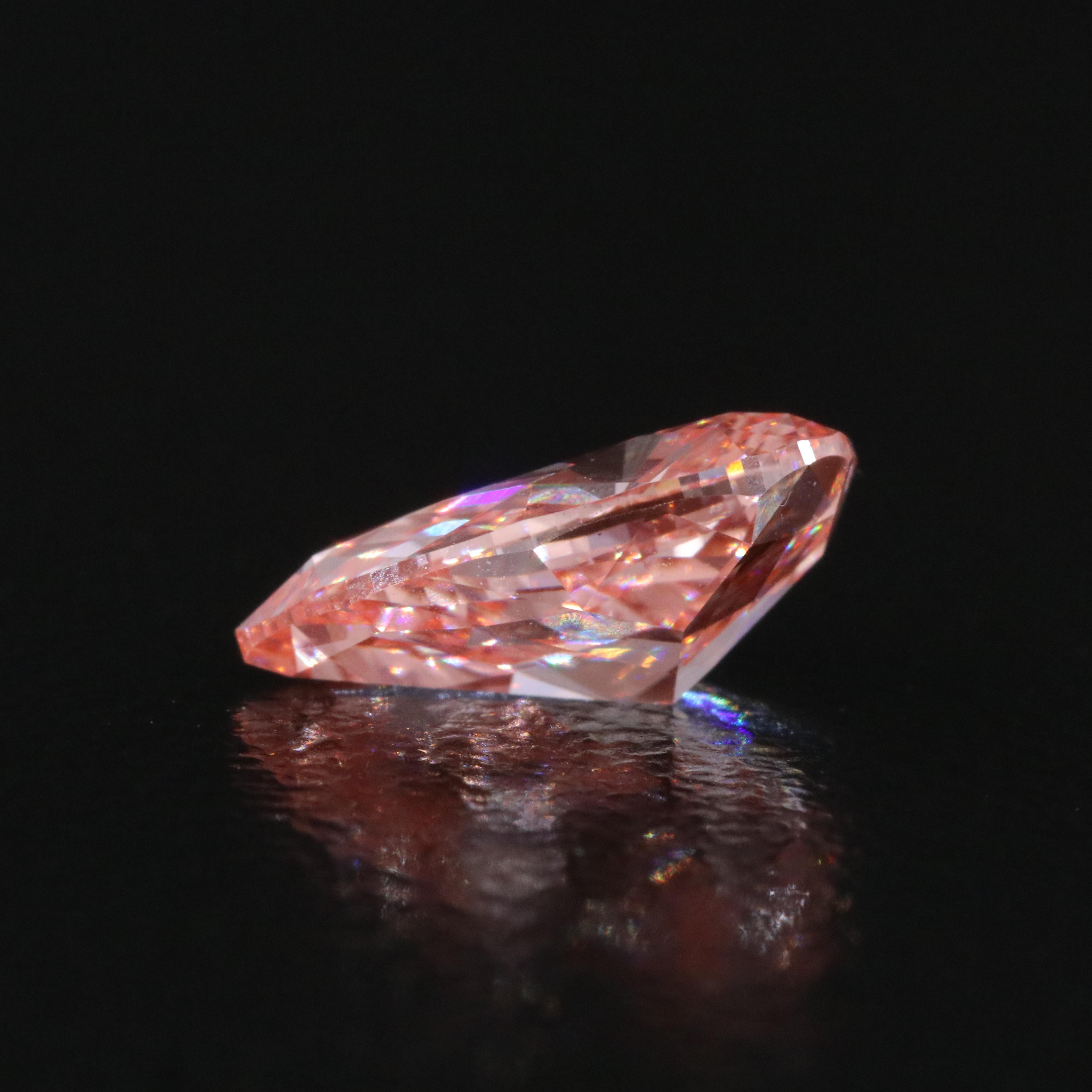 Loose 1.39 CT Lab Grown Fancy Pink Diamond with IGI Report