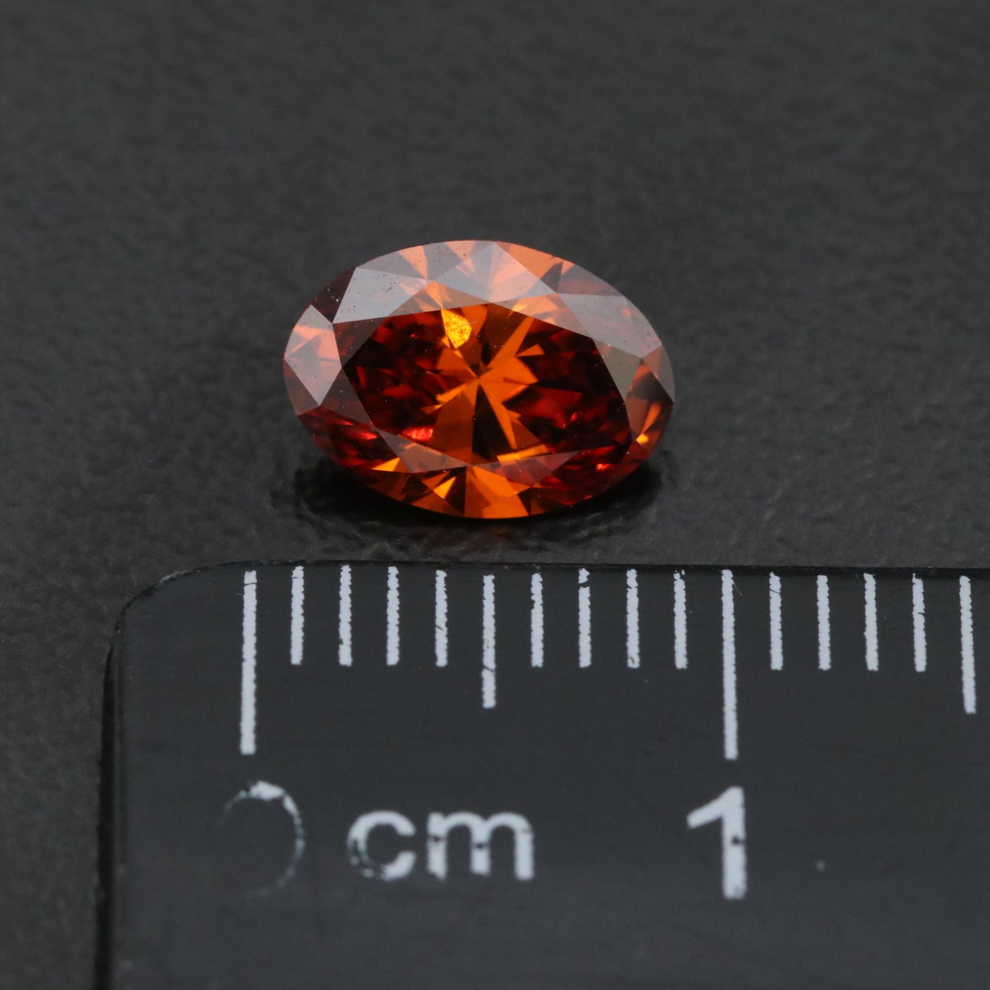 Loose 1.09 CT Lab Grown Fancy Orange Diamond with IGI Report