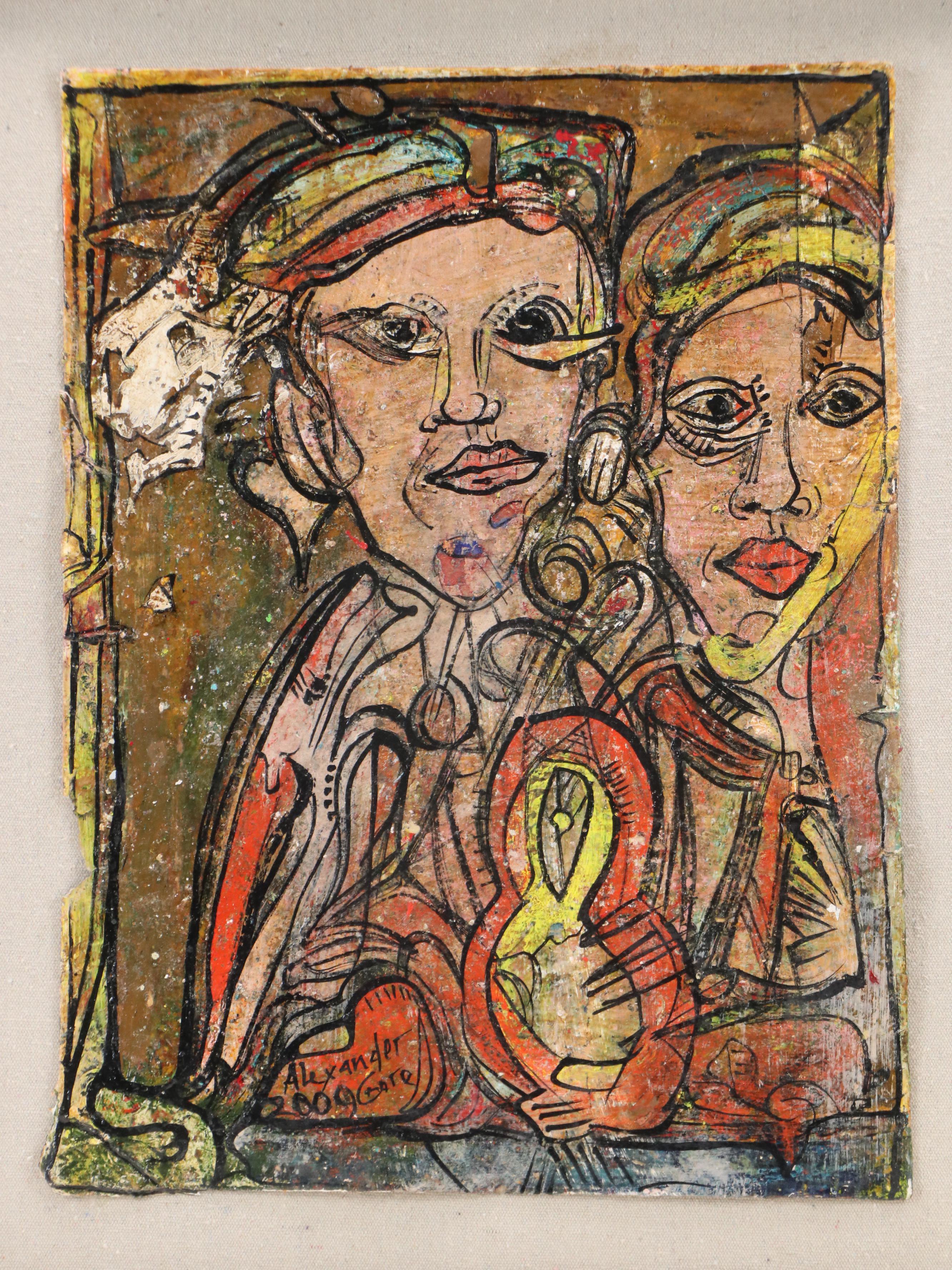 Alexander Gore Stylized Oil Painting "Hard Relationship," 2009