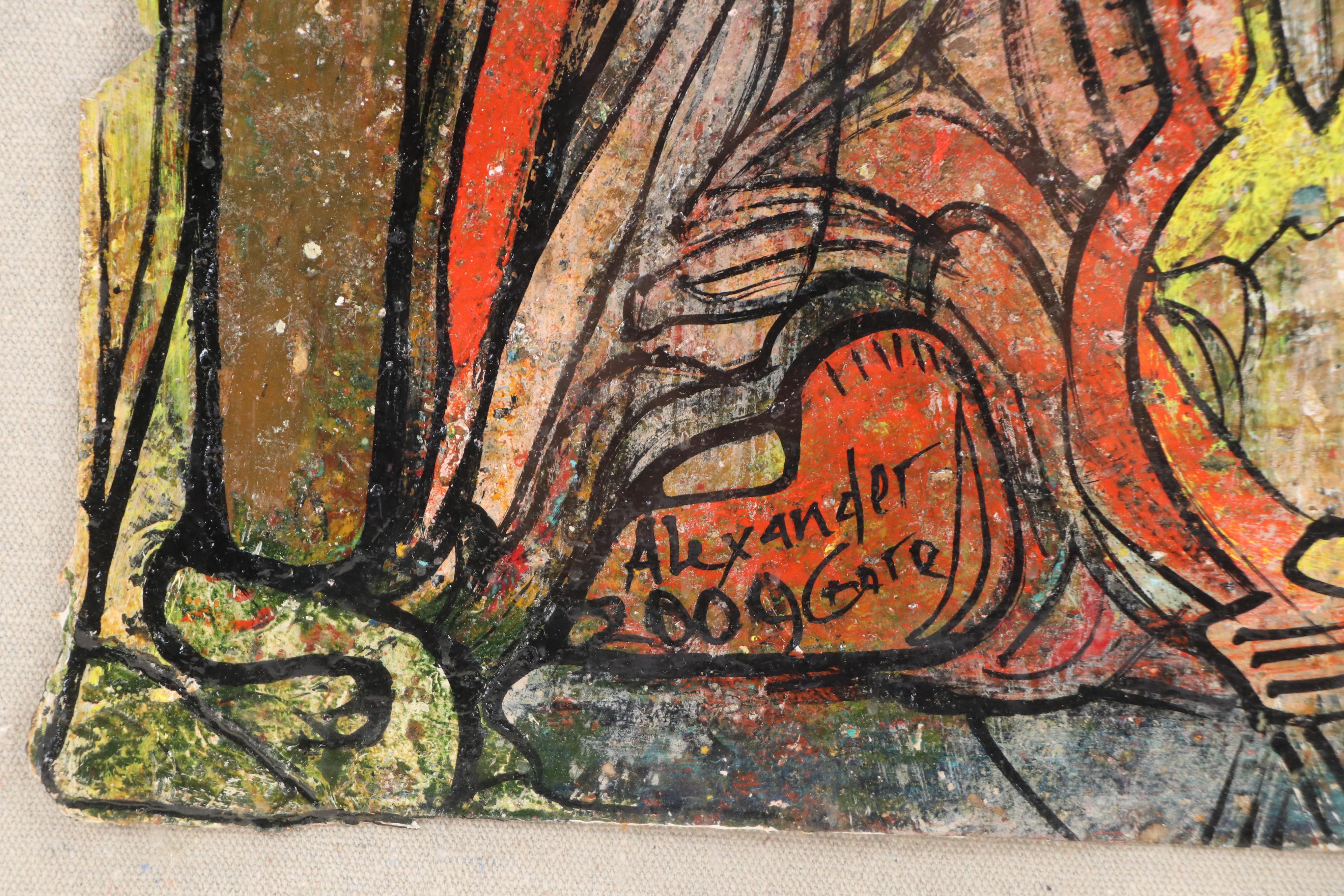 Alexander Gore Stylized Oil Painting "Hard Relationship," 2009