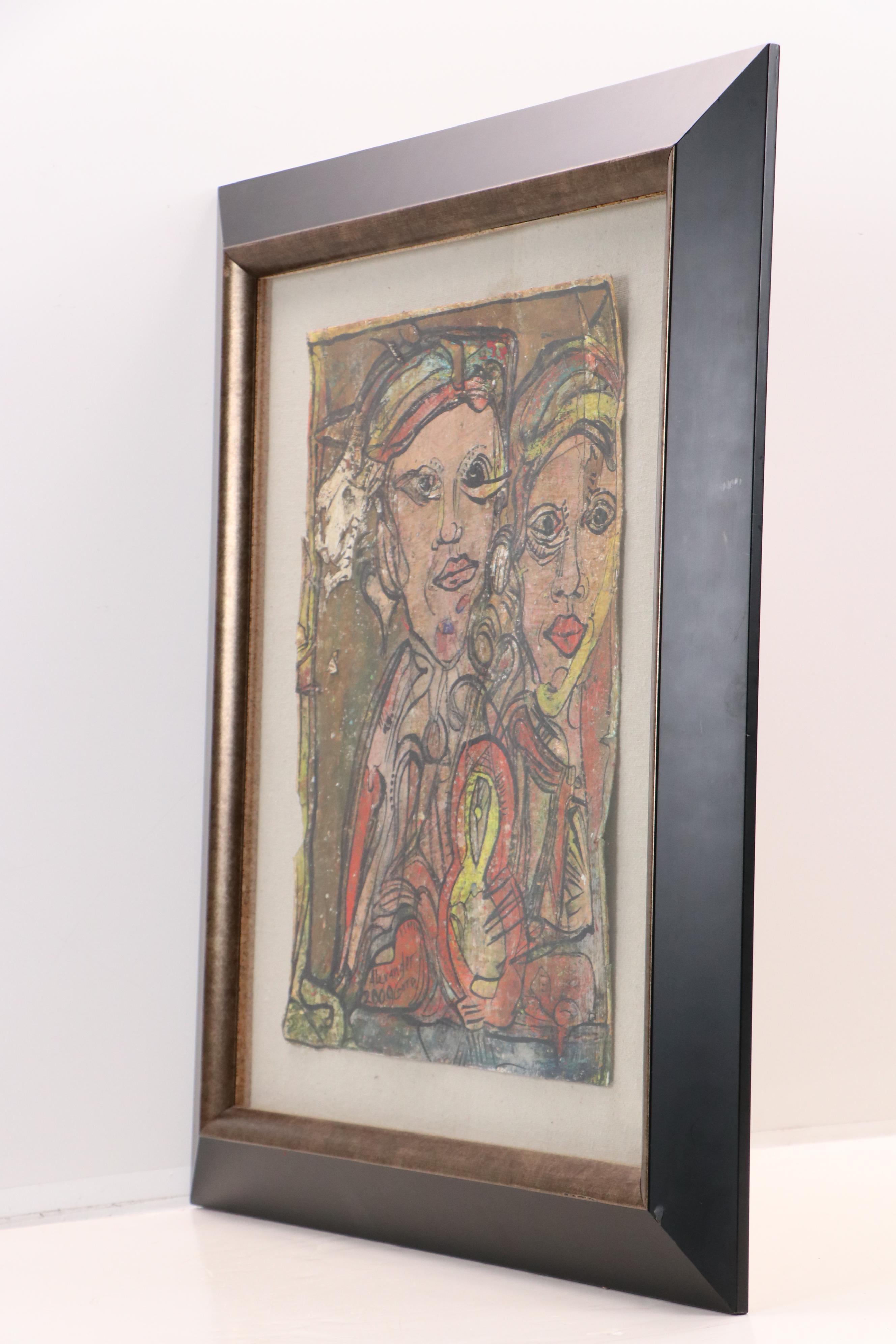 Alexander Gore Stylized Oil Painting "Hard Relationship," 2009