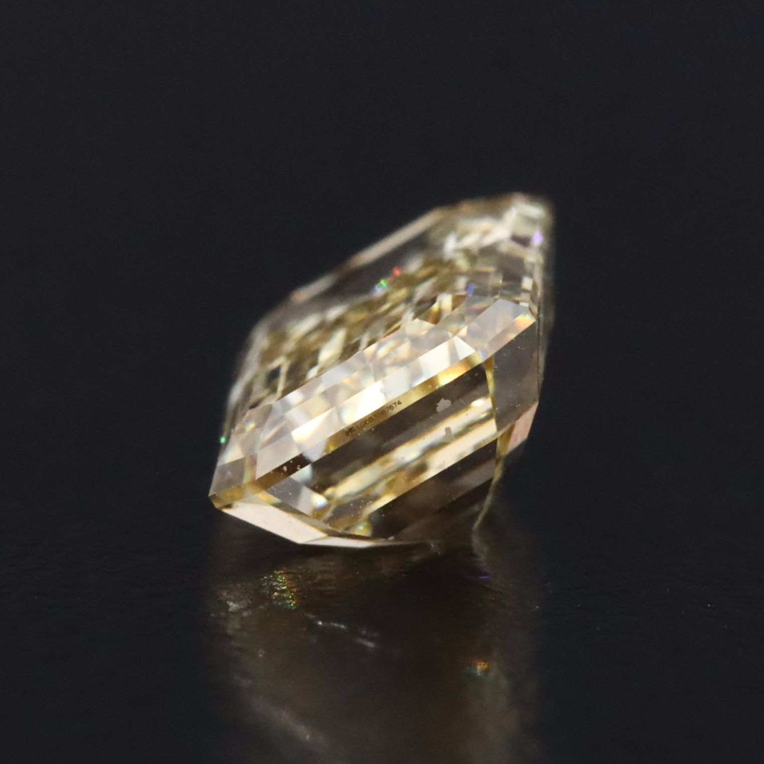 Loose 2.13 CT Lab Grown Fancy Yellow Diamond with IGI Report