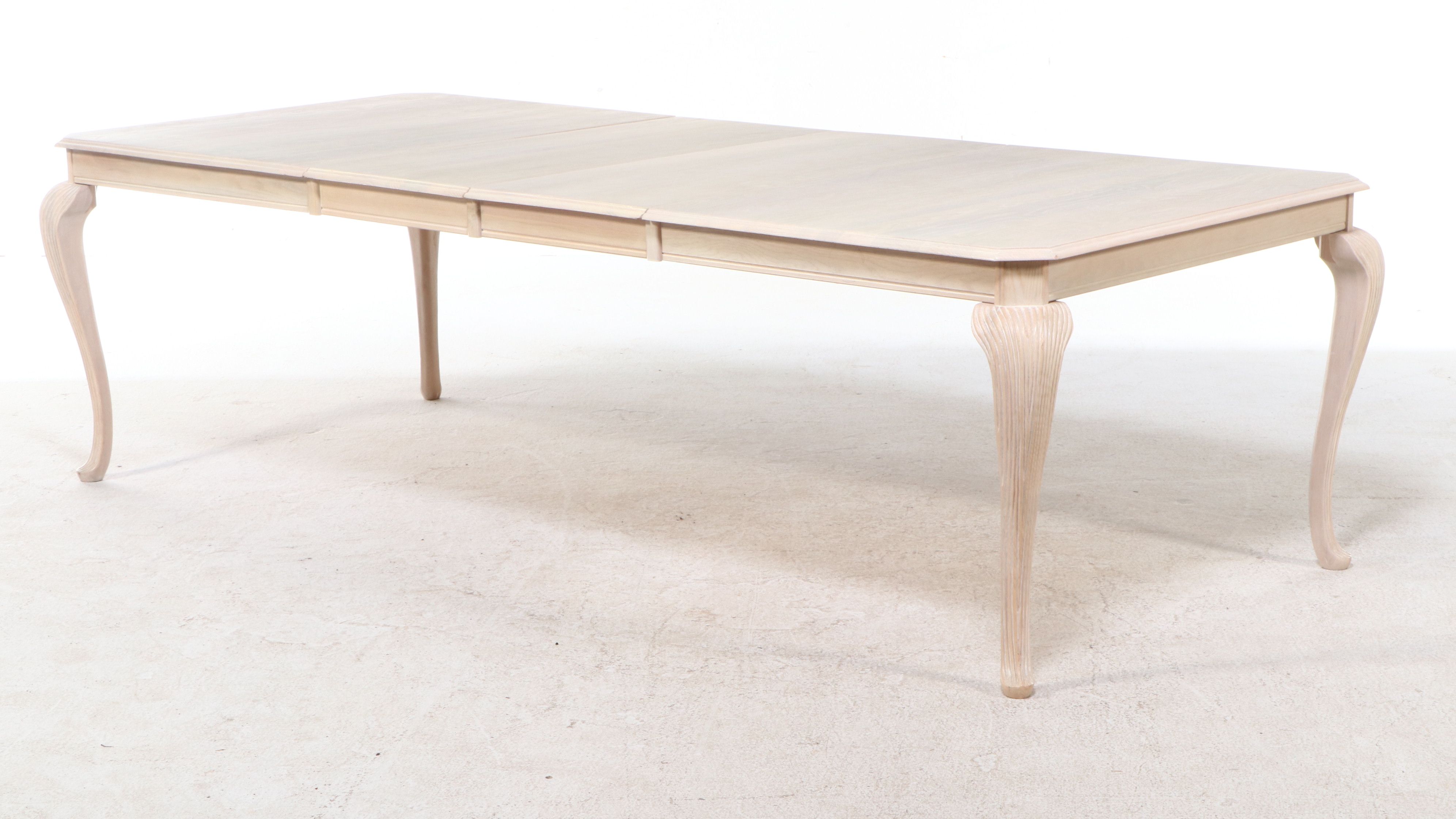 The Keller Mfg. Co. Queen Anne Style White Washed Wood Dining Set