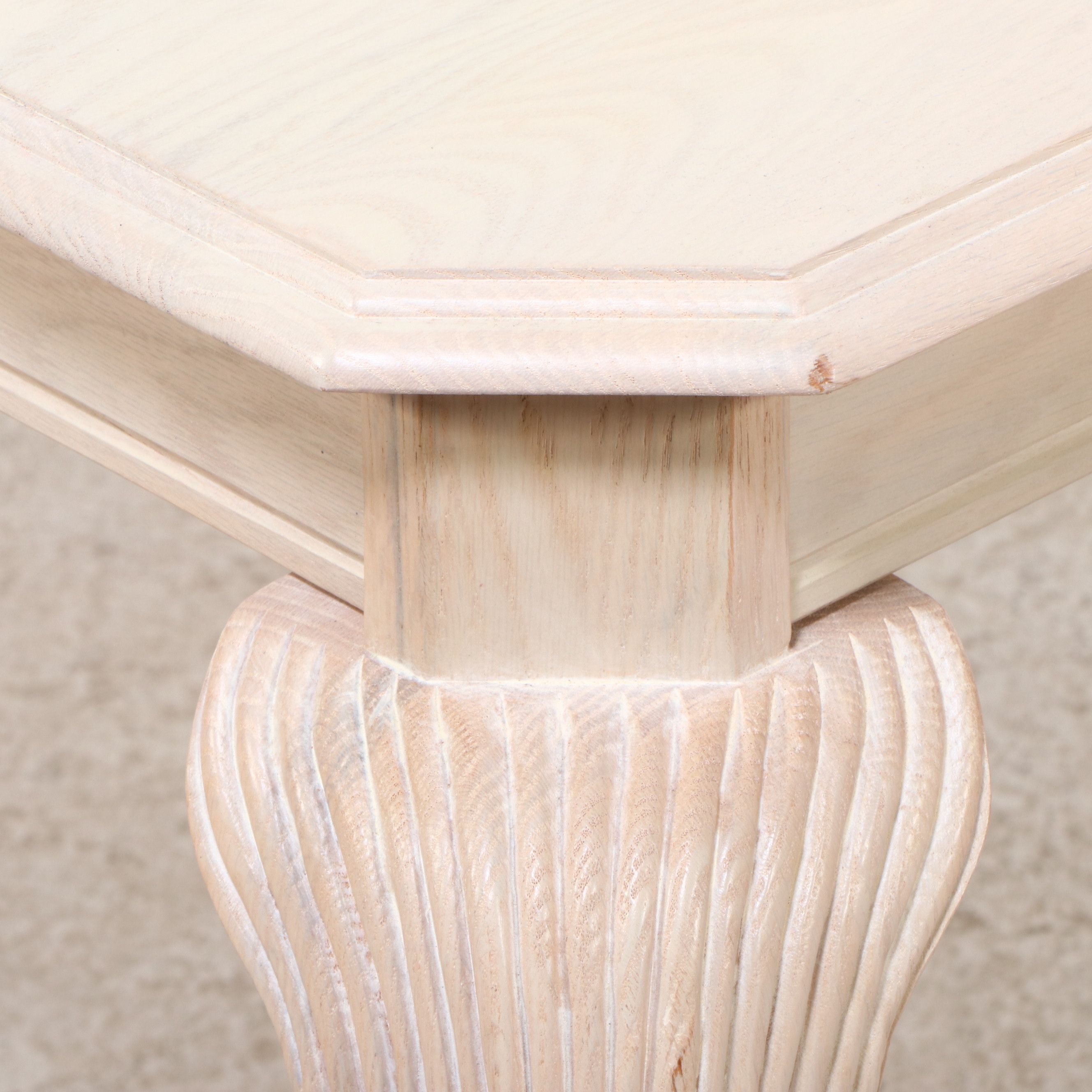 The Keller Mfg. Co. Queen Anne Style White Washed Wood Dining Set