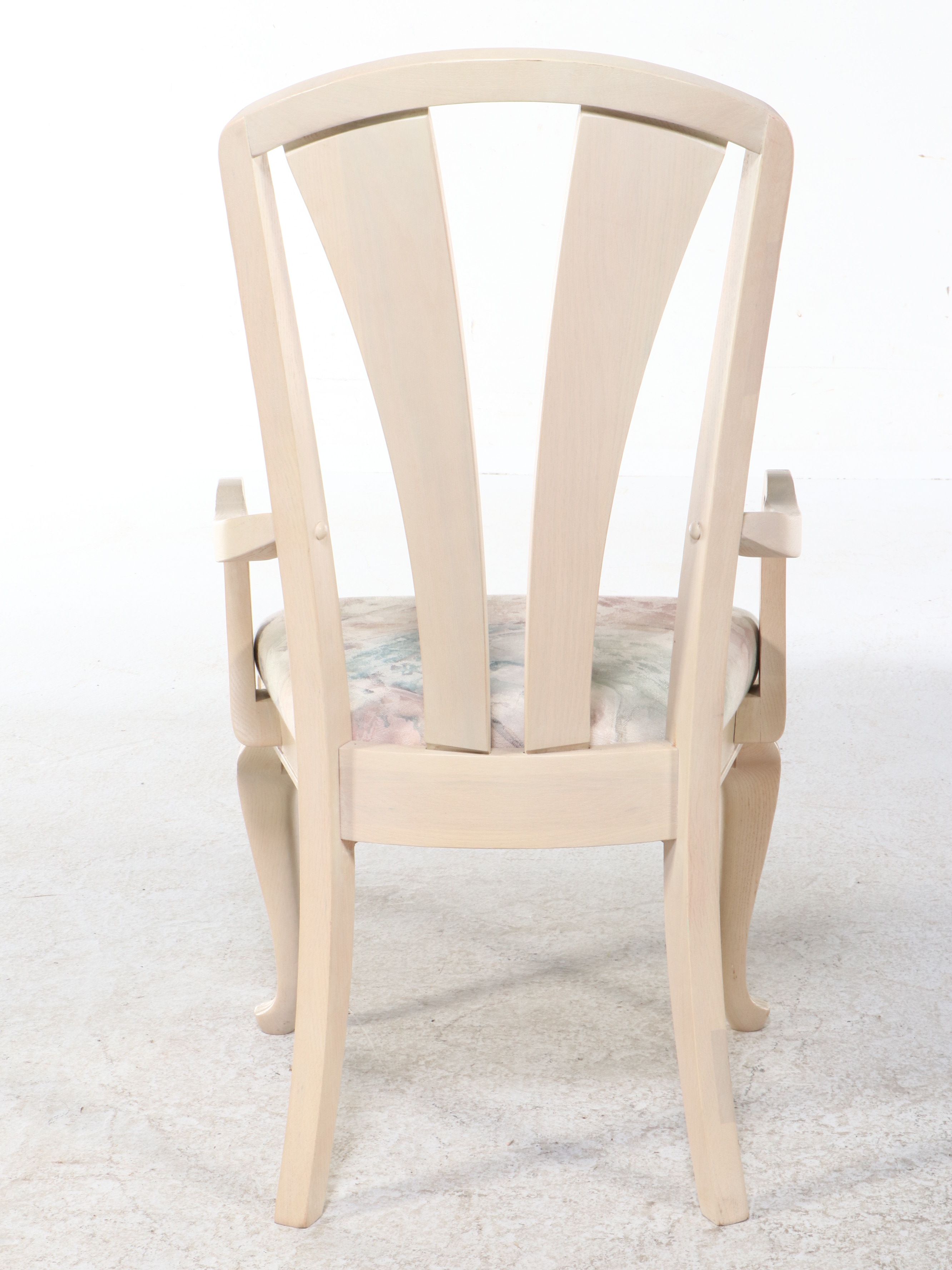 The Keller Mfg. Co. Queen Anne Style White Washed Wood Dining Set