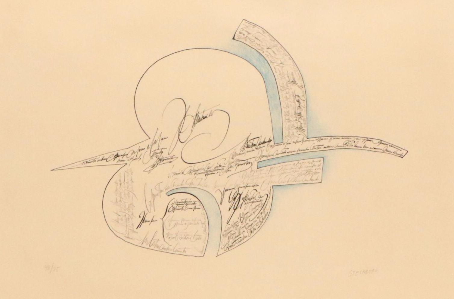 Saul Steinberg Lithograph "Speech," 1966