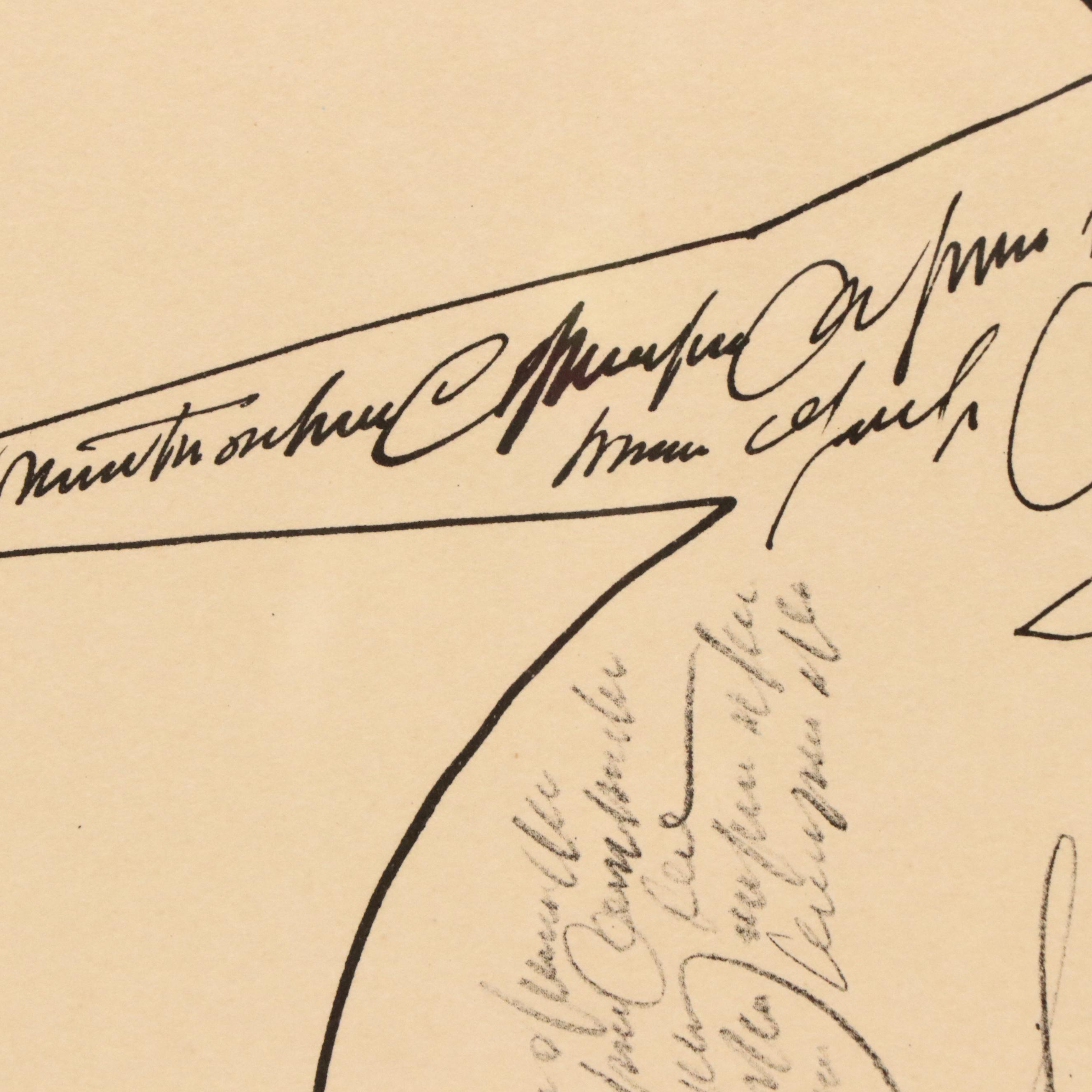 Saul Steinberg Lithograph "Speech," 1966