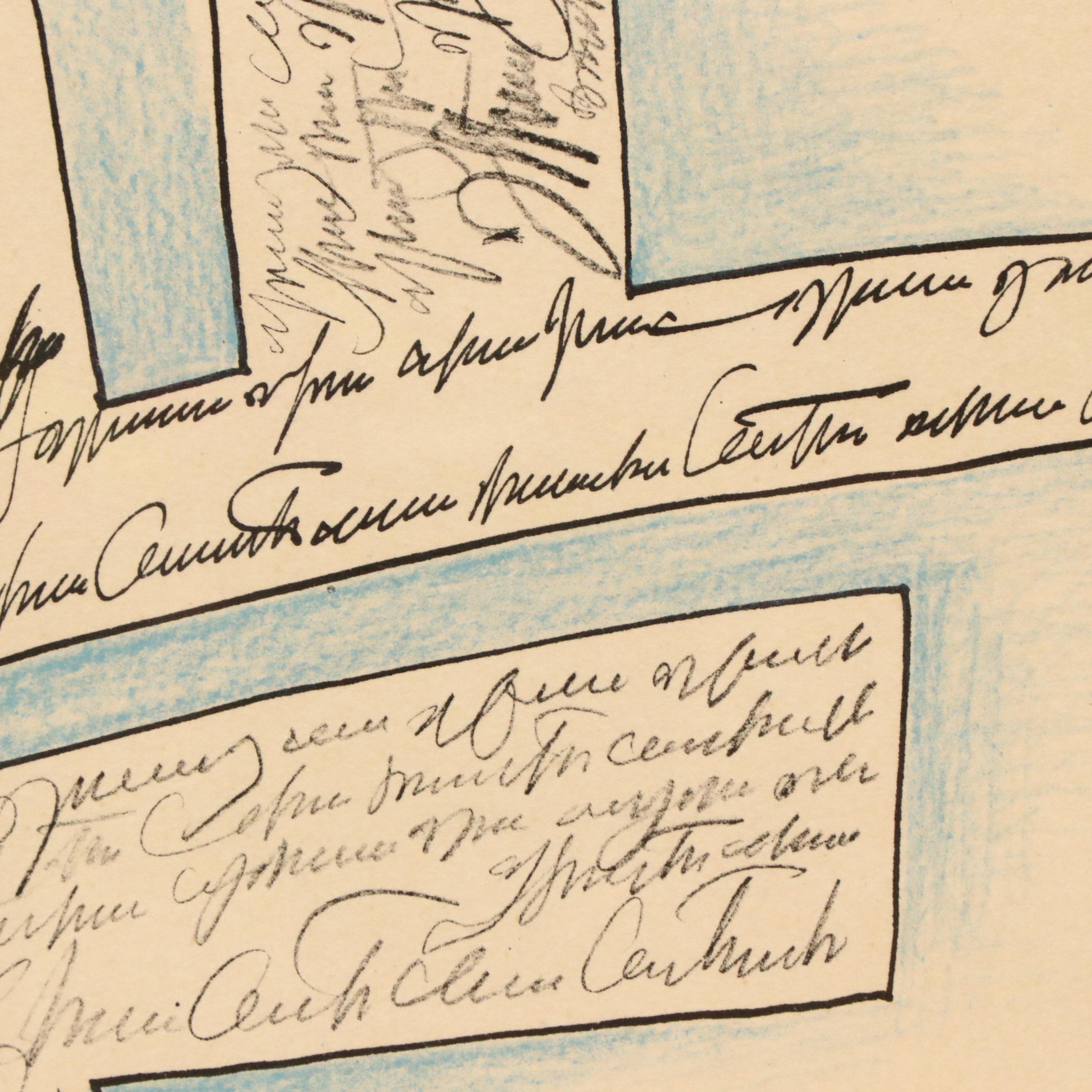 Saul Steinberg Lithograph "Speech," 1966