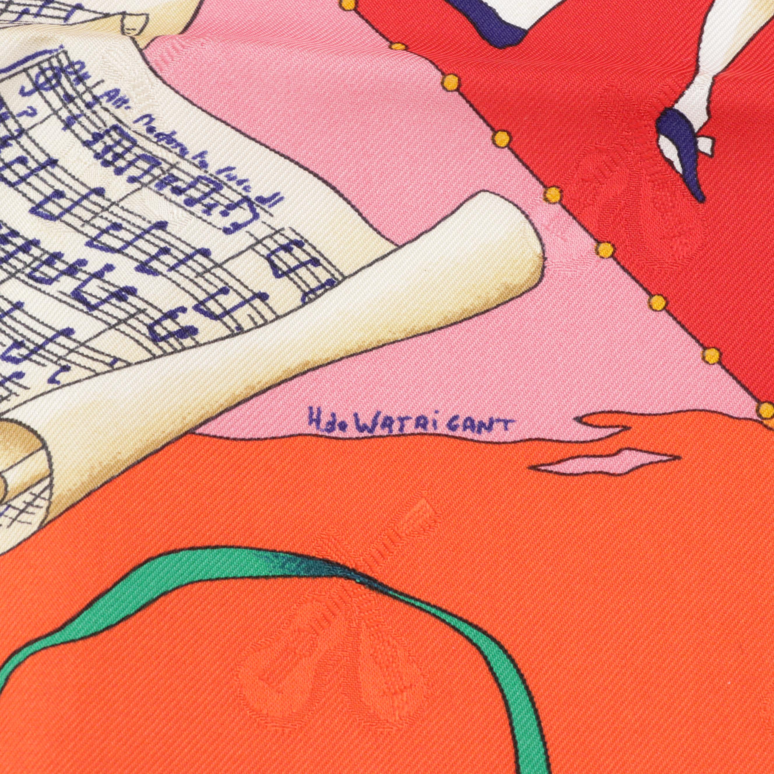 Hermès "Le Carnaval de Venise" Silk Jacquard Scarf 90