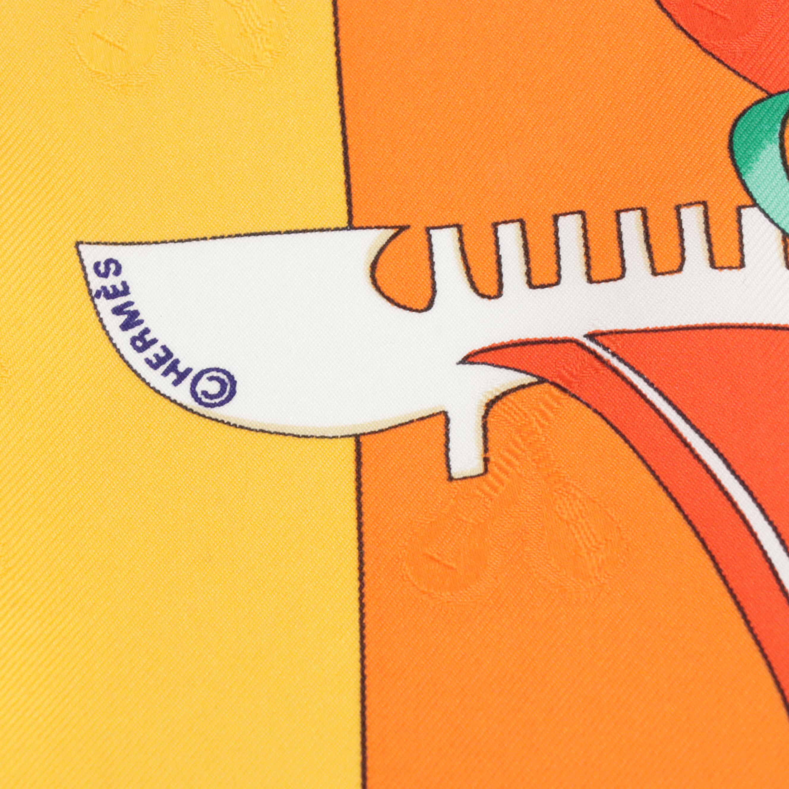 Hermès "Le Carnaval de Venise" Silk Jacquard Scarf 90