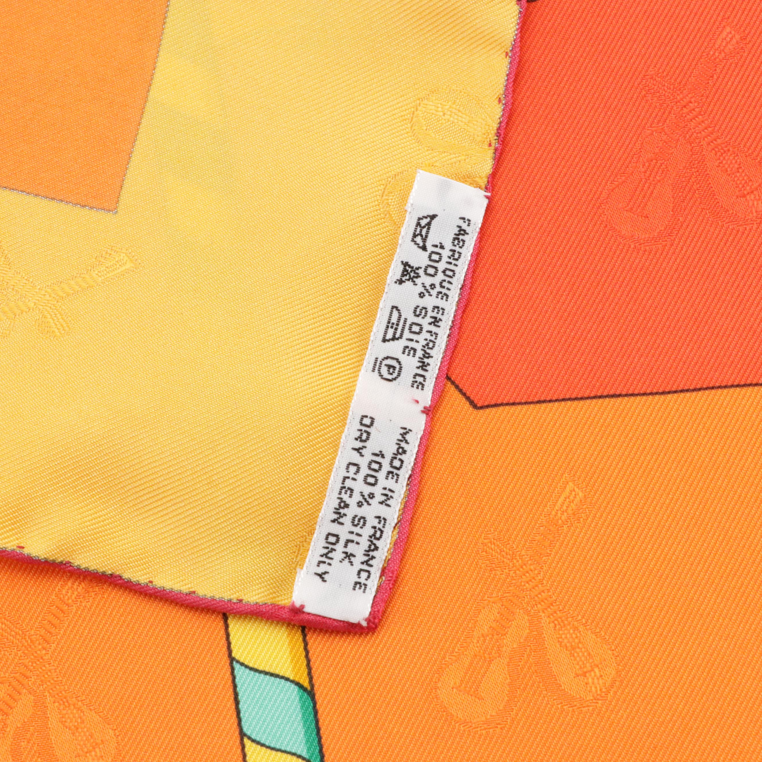 Hermès "Le Carnaval de Venise" Silk Jacquard Scarf 90
