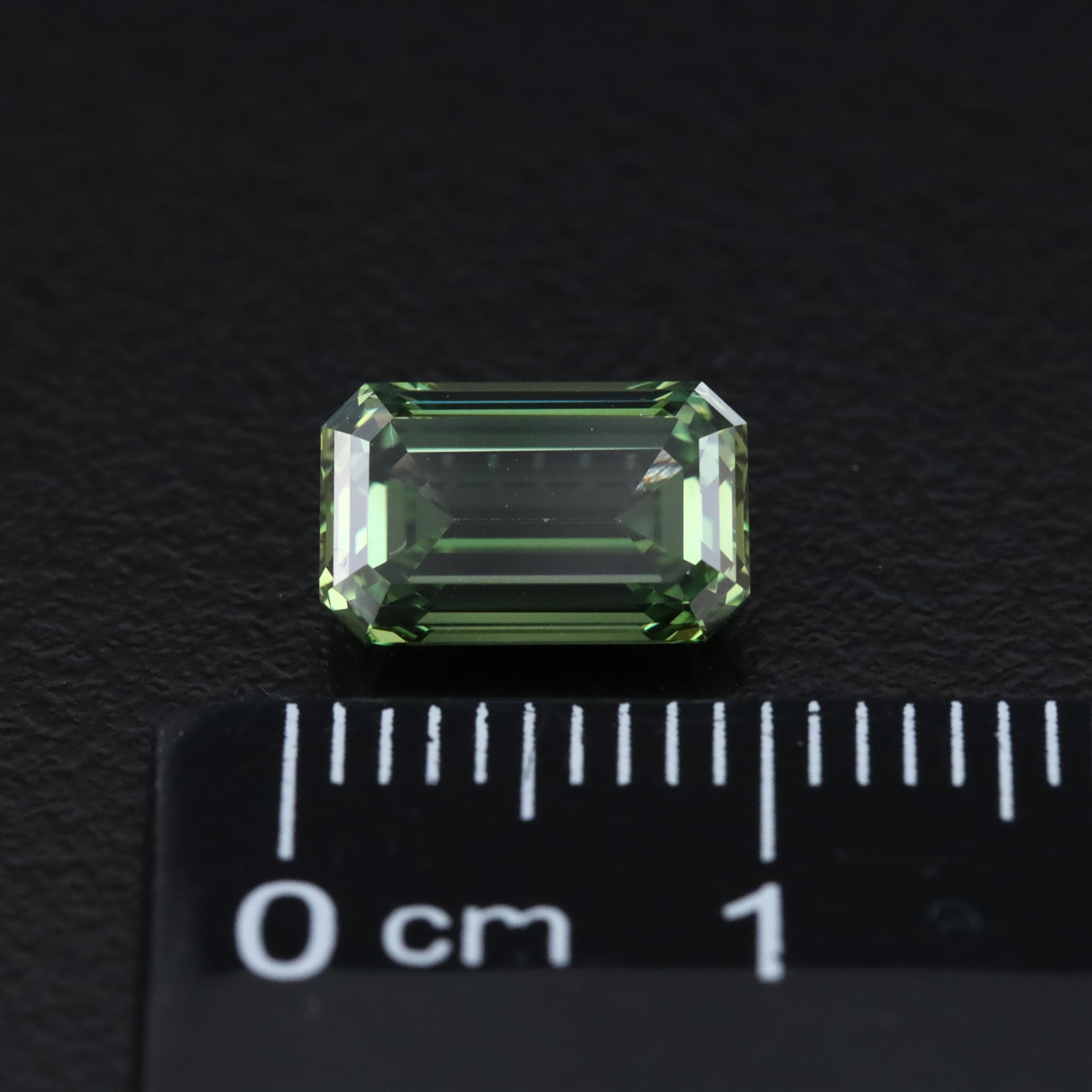 Loose 2.01 CT Lab Grown Fancy Green Diamond with IGI Report