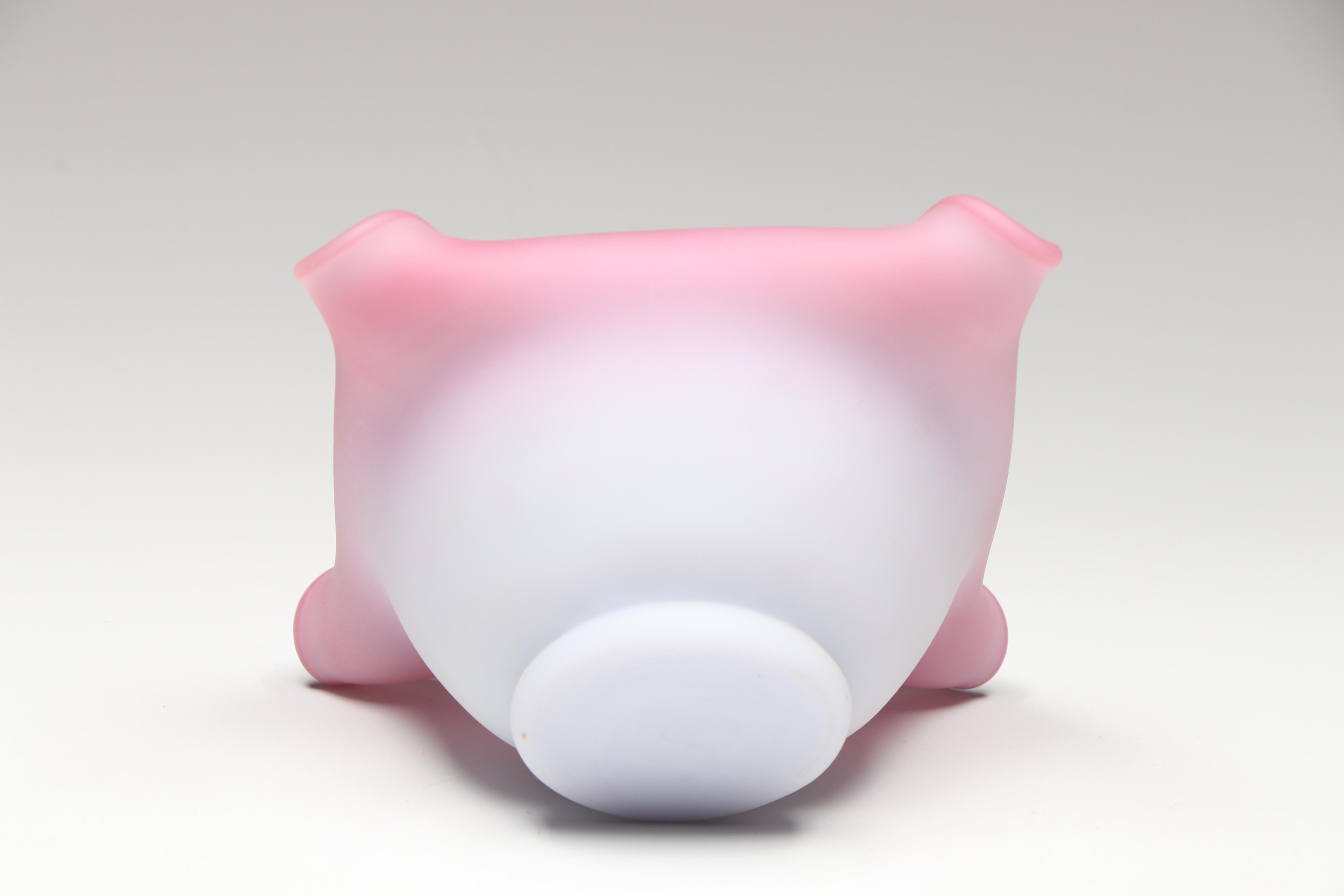 Fenton Hand-Painted Glass Fairy Lamp, Glass Bowl, and Ceramic Frog Planter