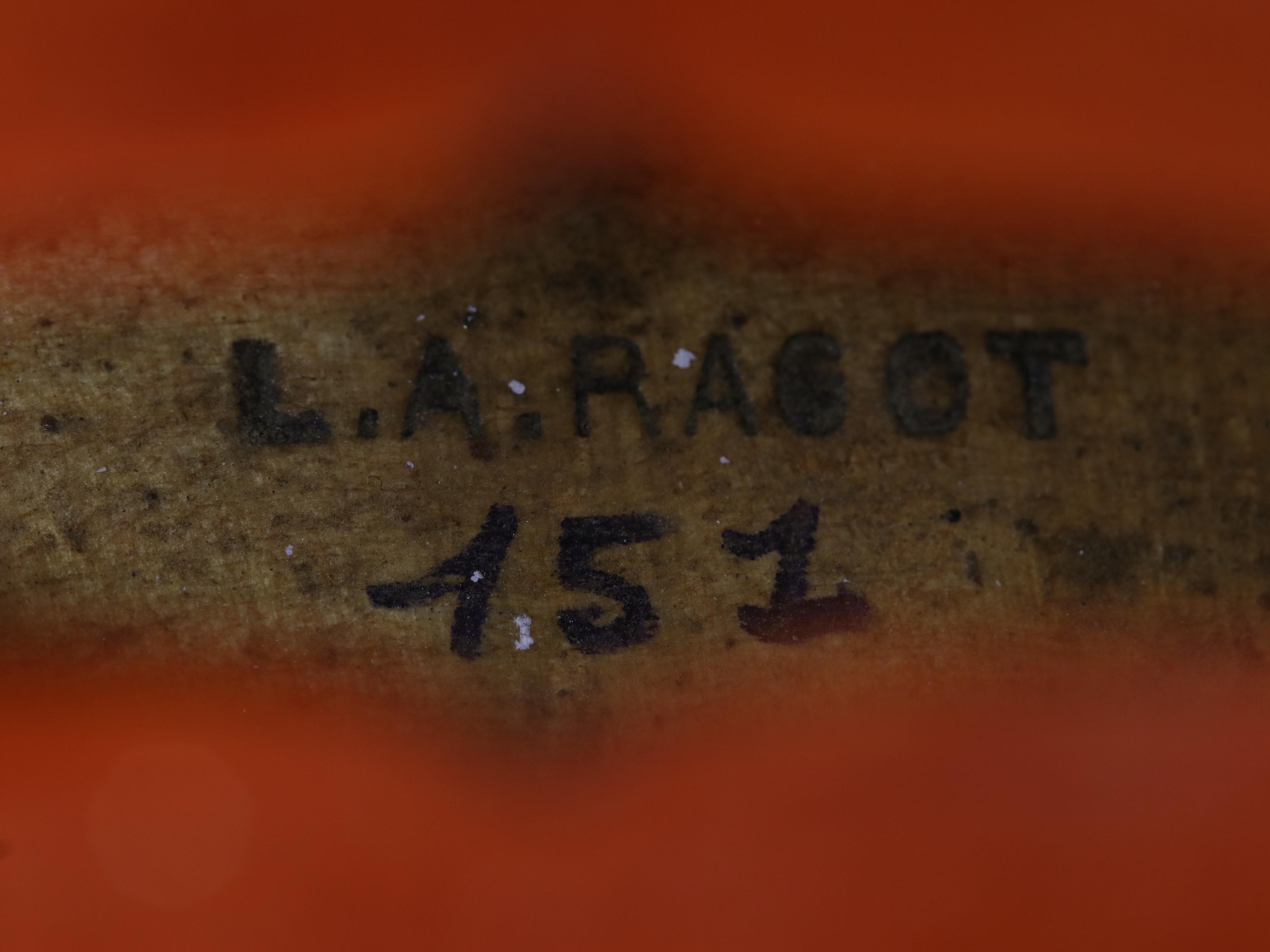 Lucien André Ragot French 4/4 Violin with Bows and Case, Mid-20th Century