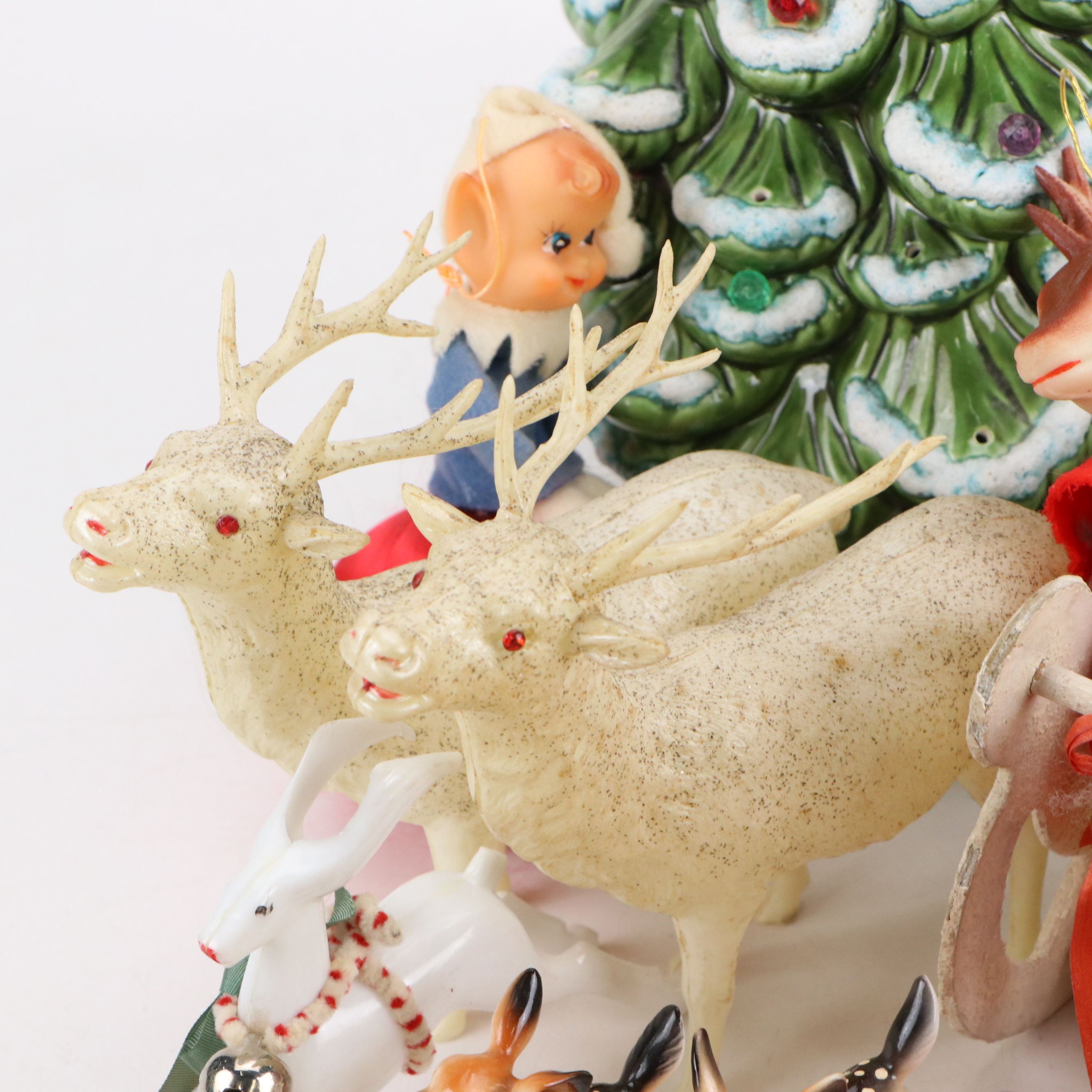 Ceramic Light Up Christmas Tree, Vintage Ornaments and Figurines