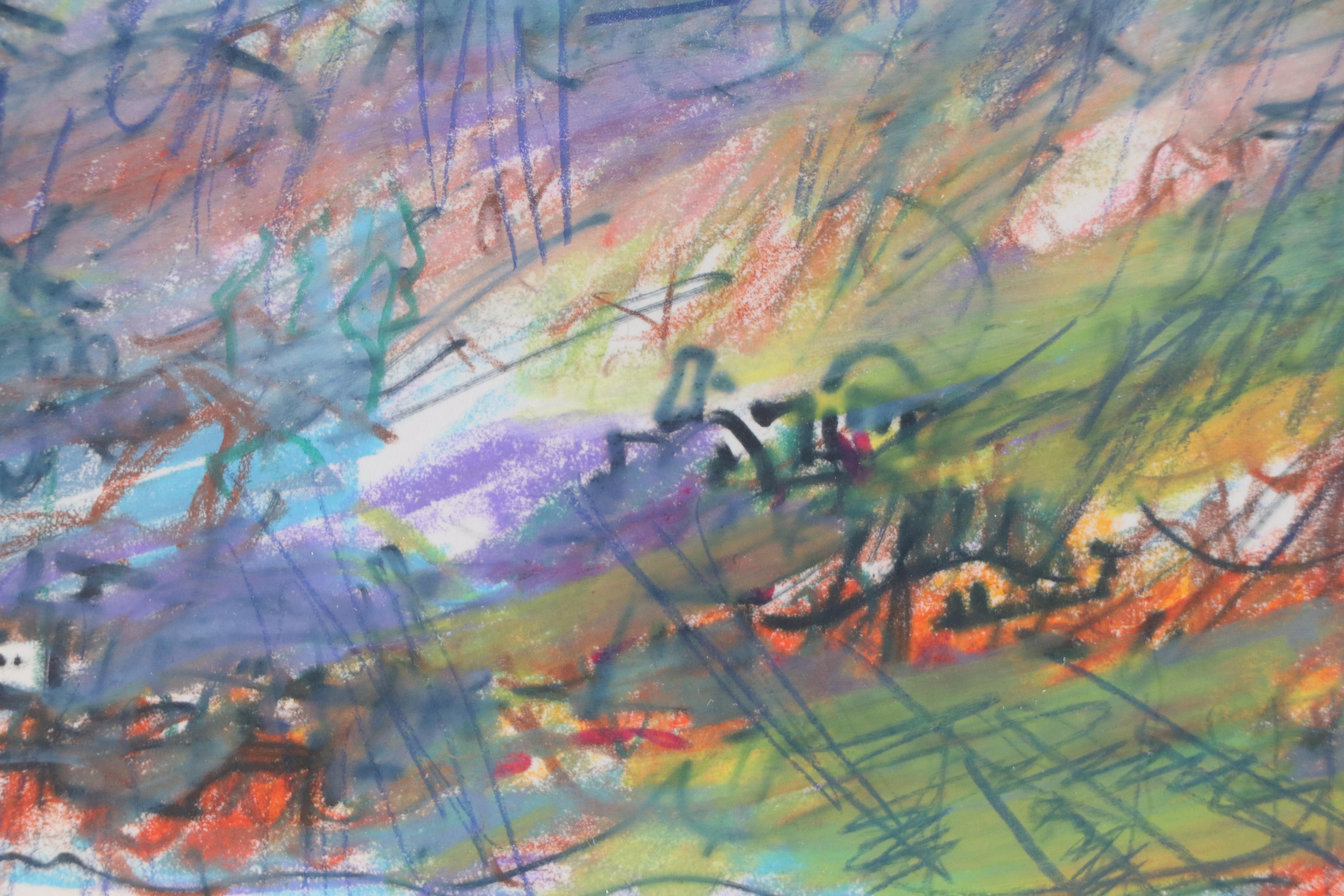 Paul Chidlaw Modern Landscape Drawing, Mid to Late 20th Century