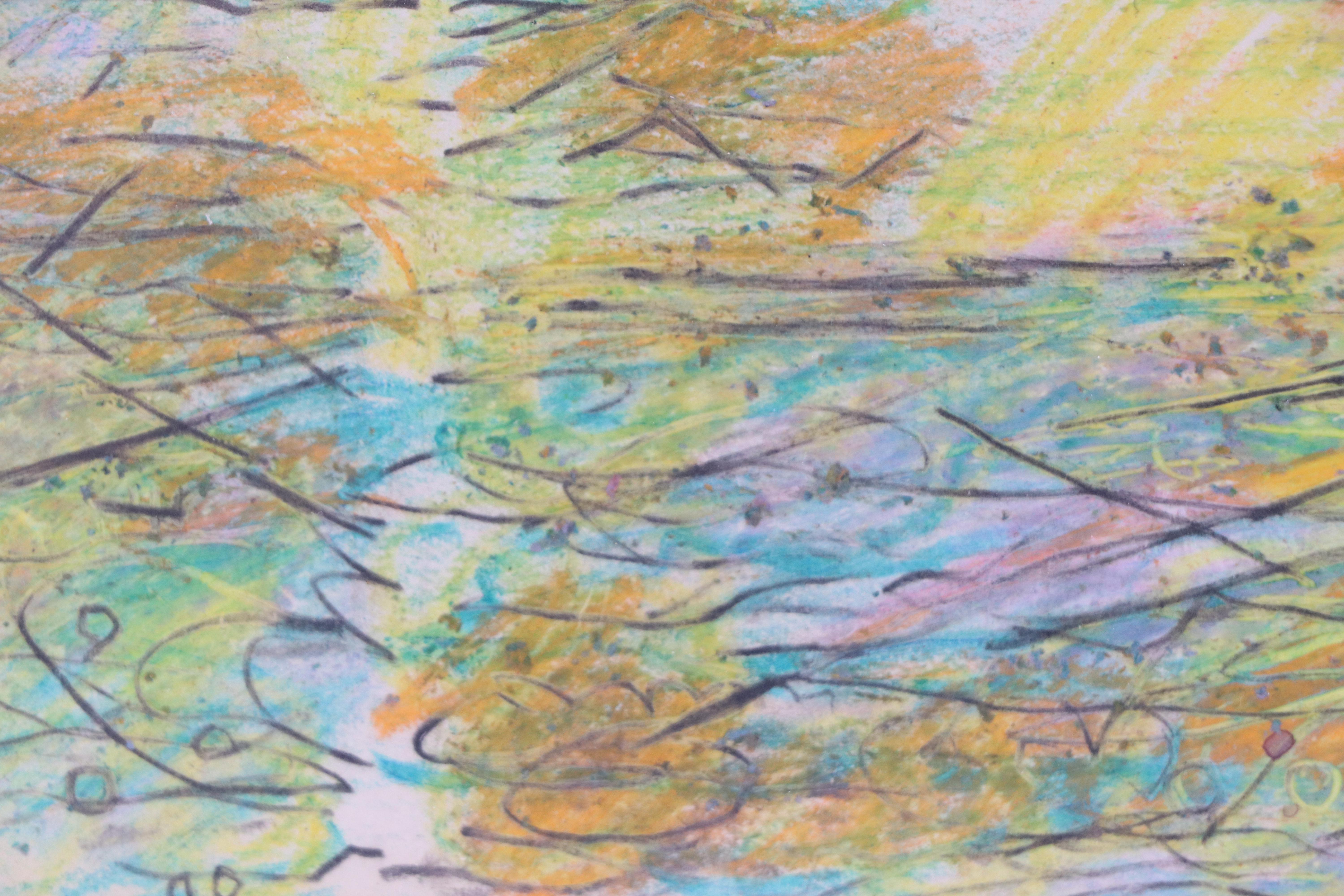 Paul Chidlaw Modern Landscape Drawing, Mid to Late 20th Century