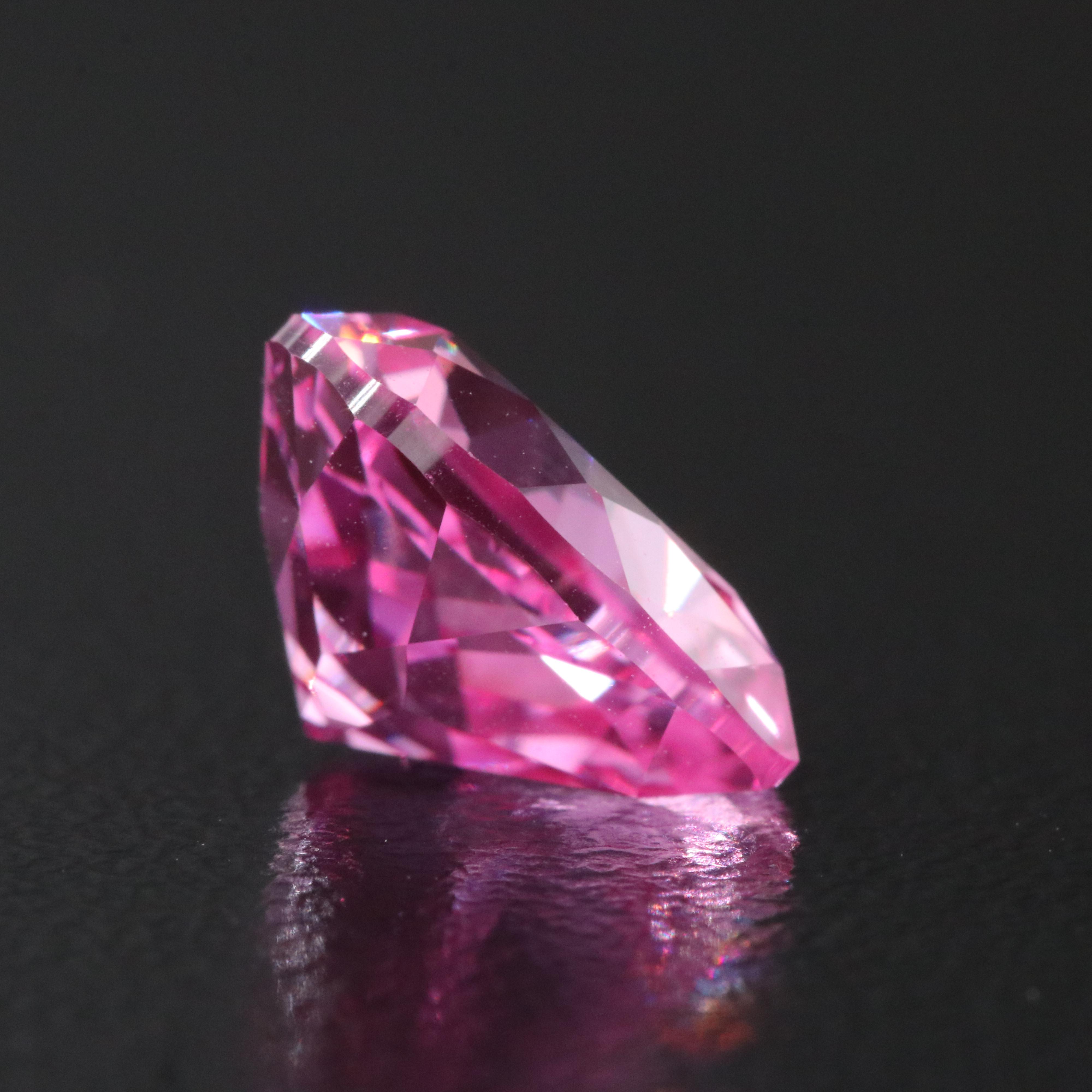 Loose 4.69 CT Lab Grown Pink Sapphire