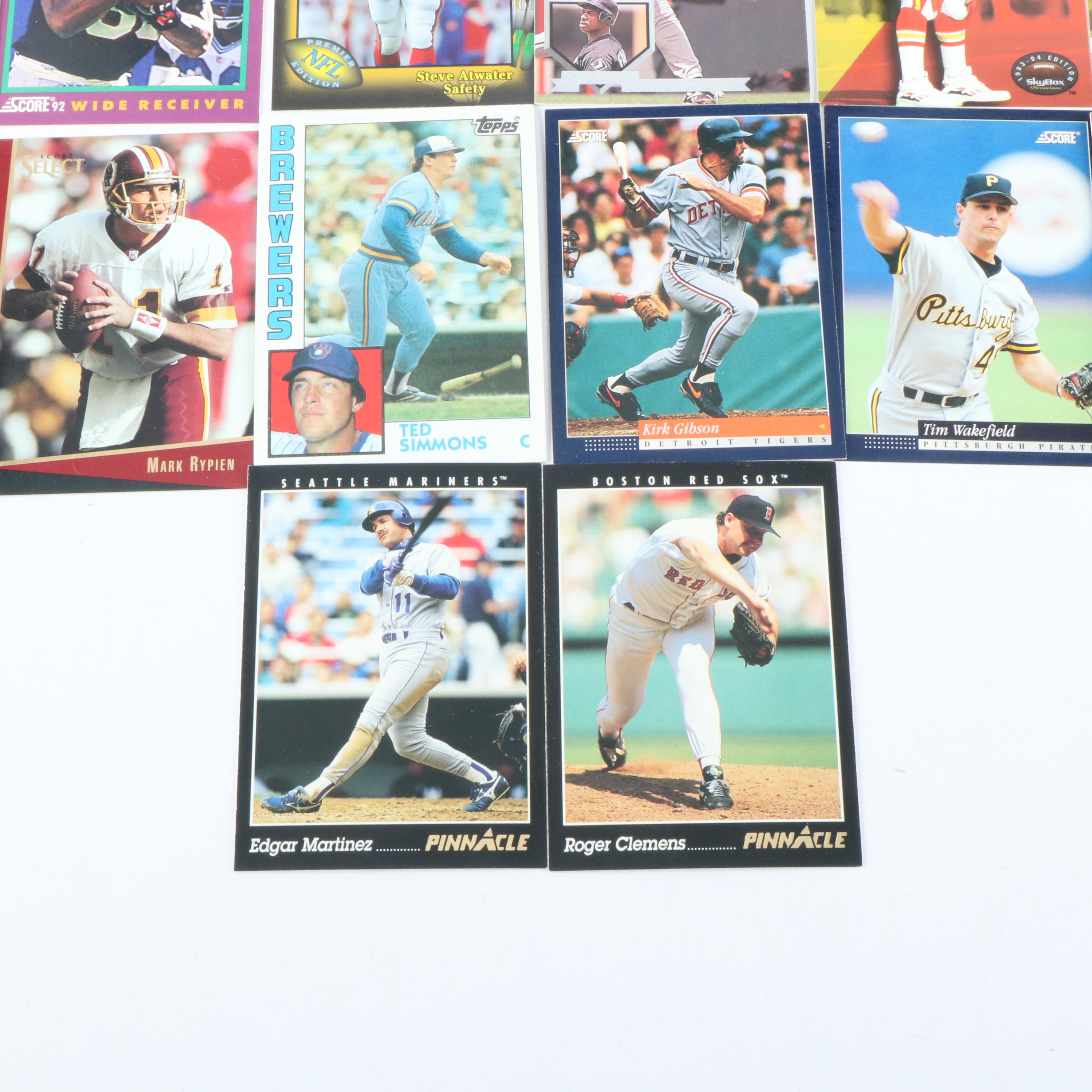 Sixteen Boxes of Baseball and Football Cards, 1980s to 1990s