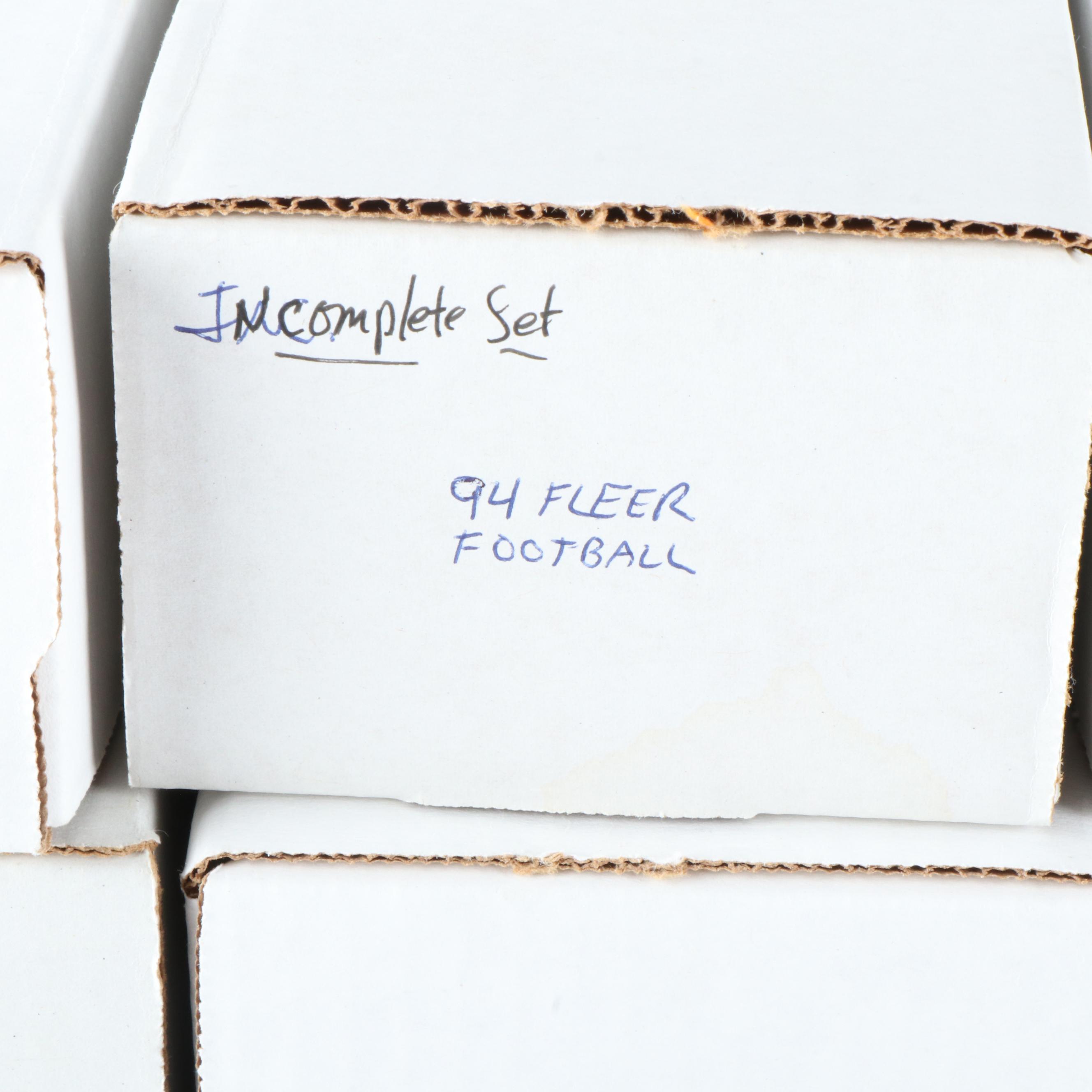 Sixteen Boxes of Baseball and Football Cards, 1980s to 1990s