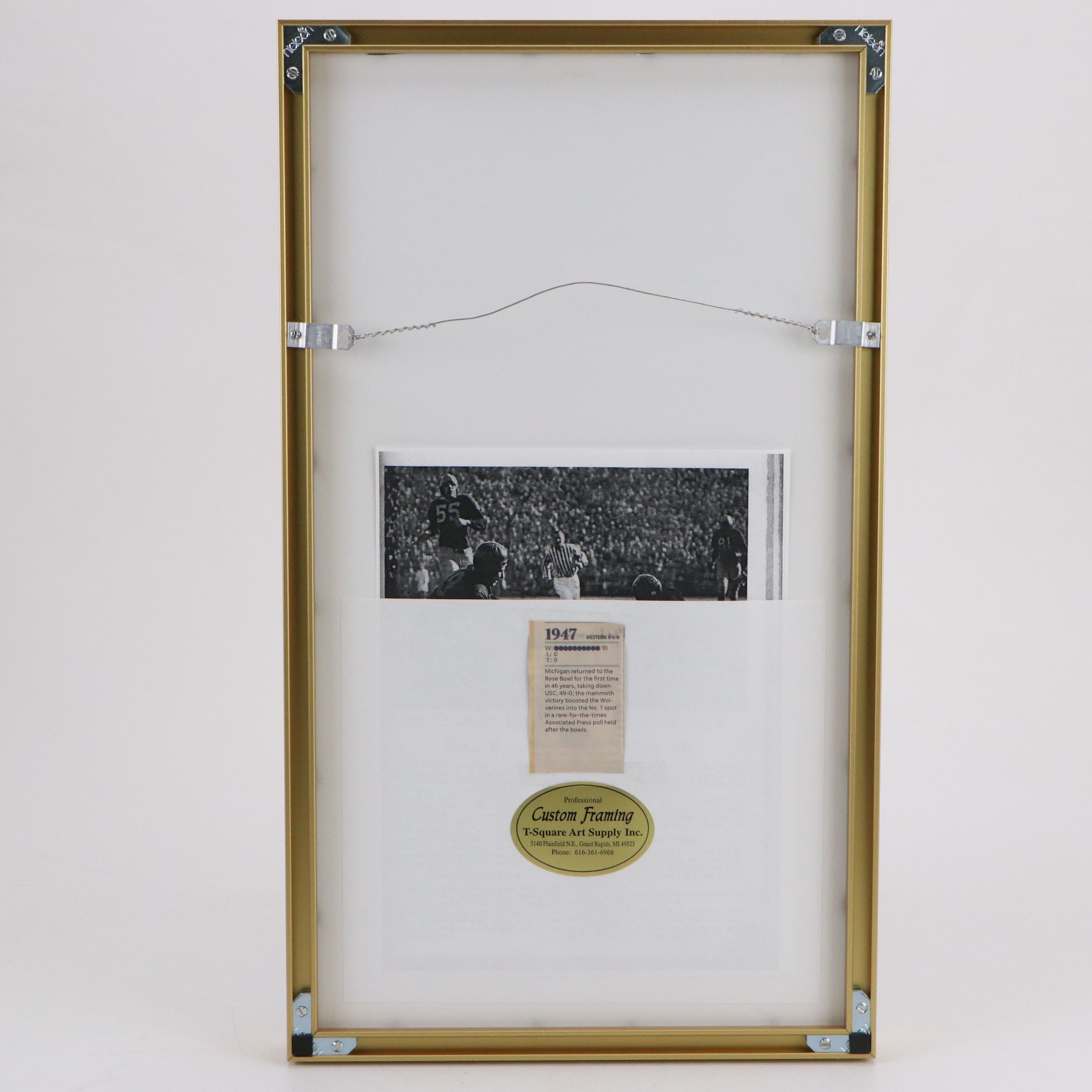 Pasadena Tournament of Roses Goal Post Piece and Offset Lithograph, 1948