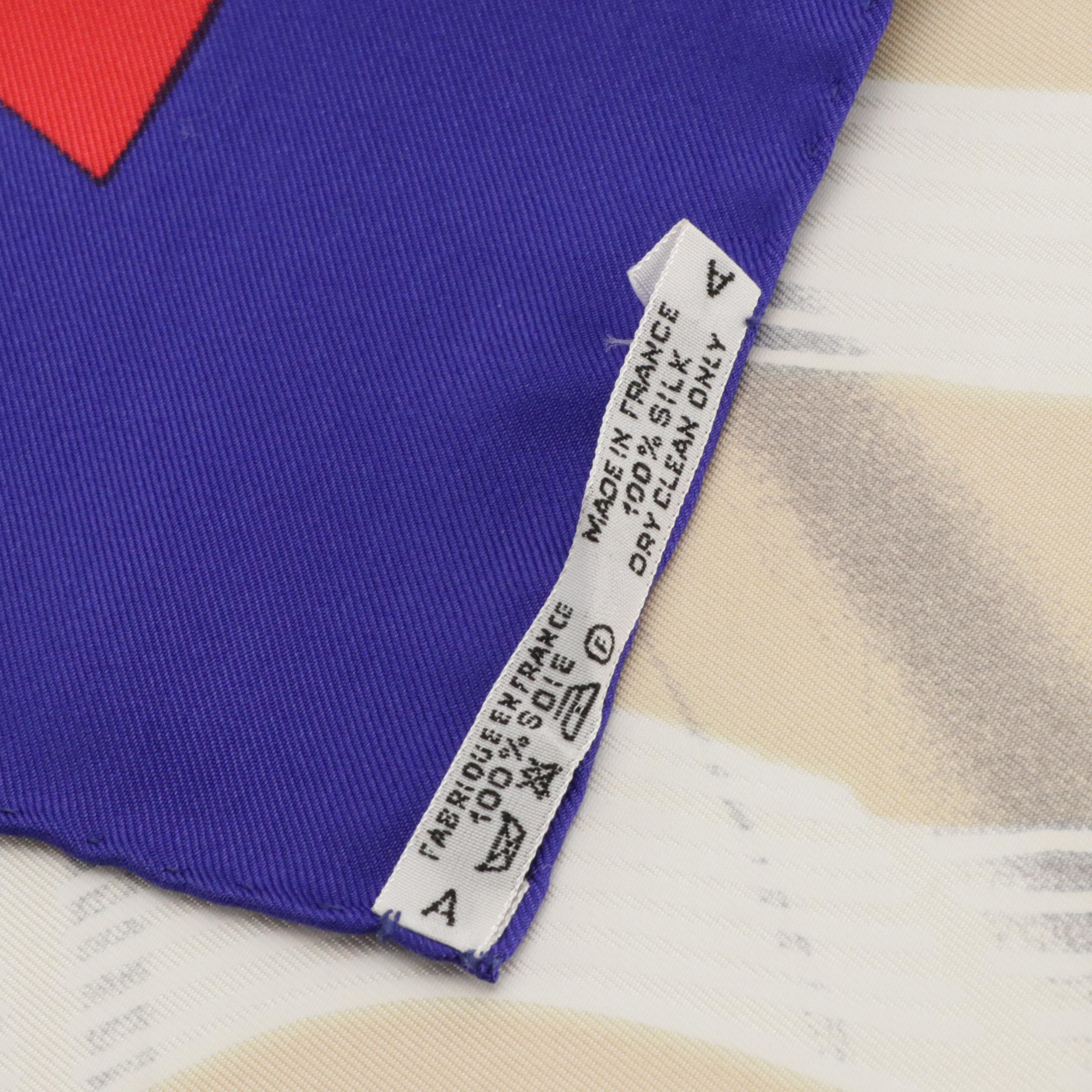 Hermès "Souvenirs de Paris" Scarf 90 in Silk Twill with Box