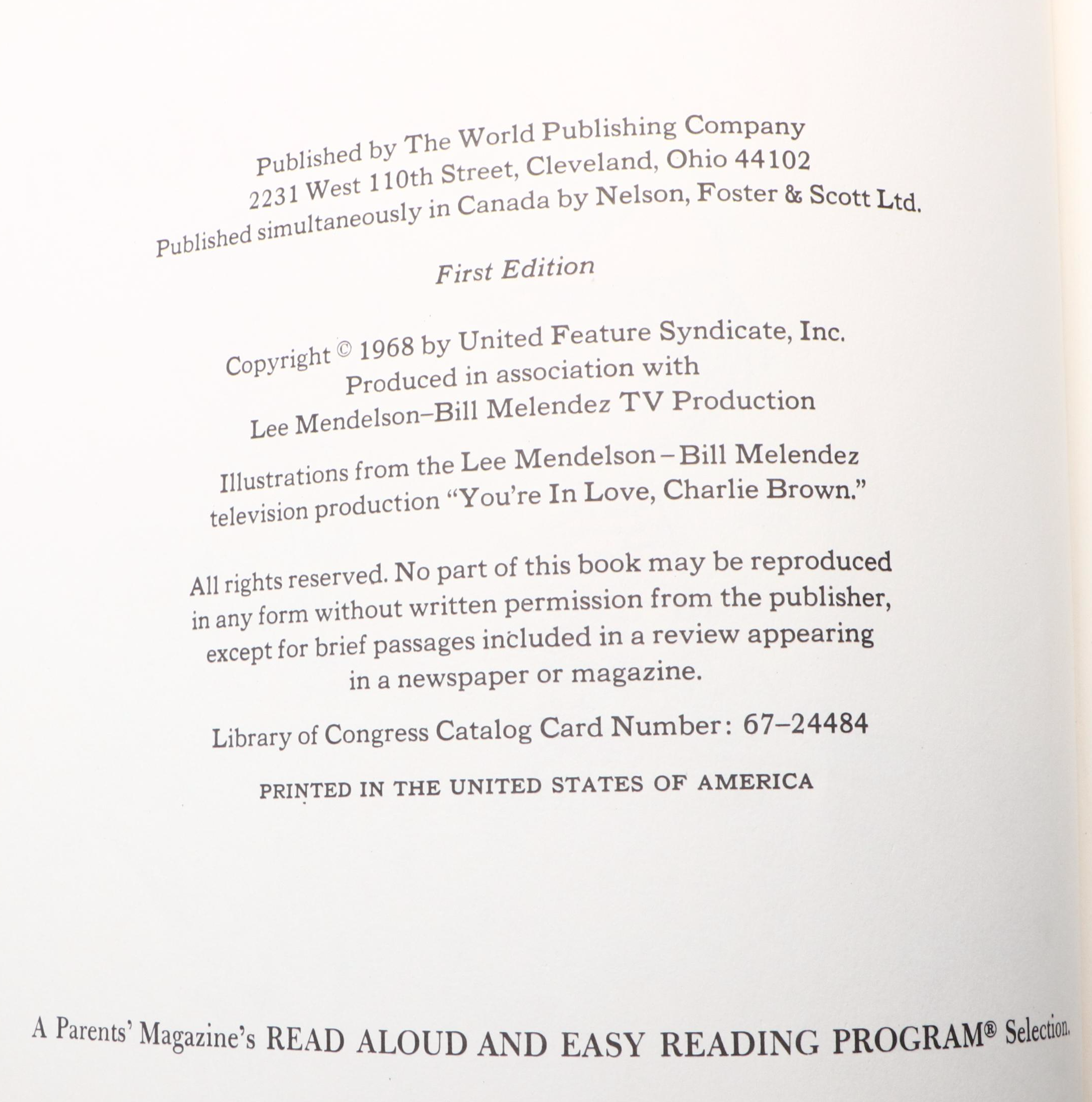 First Edition "Charlie Brown" by Charles M. Schulz and More Children's Books