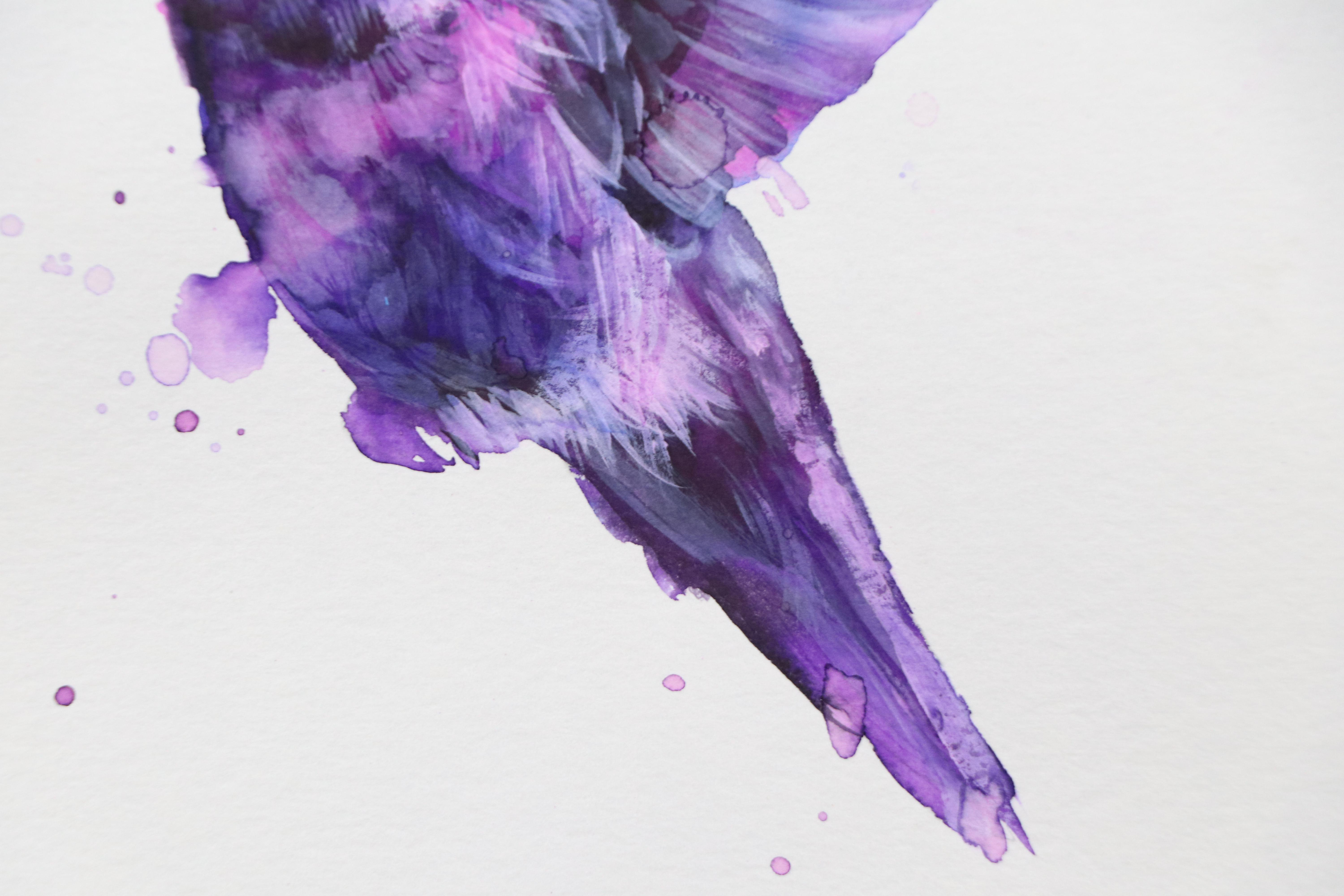 Inga Kovalenko Watercolor Painting of Hummingbird, 2025
