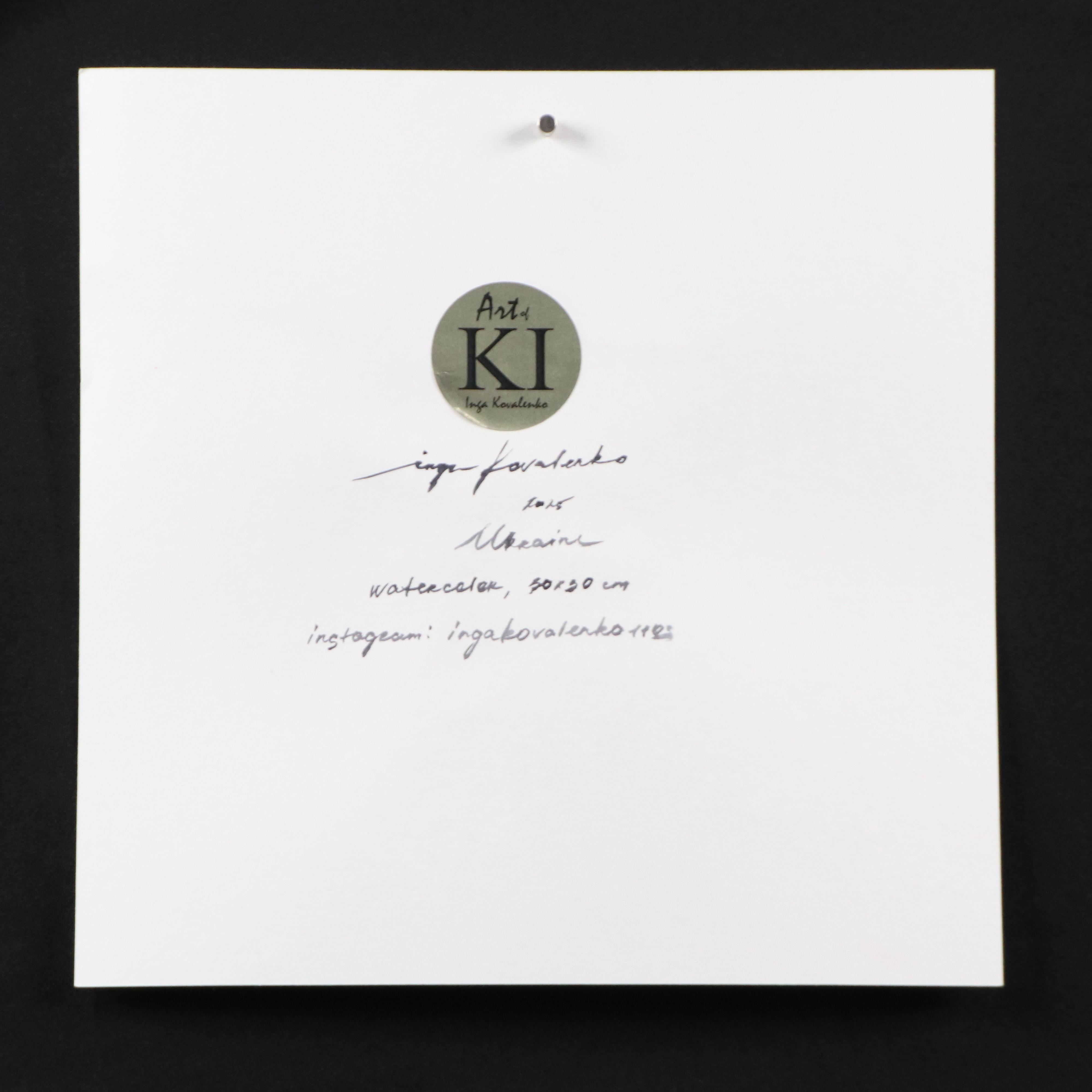 Inga Kovalenko Watercolor Painting of Hummingbird, 2025