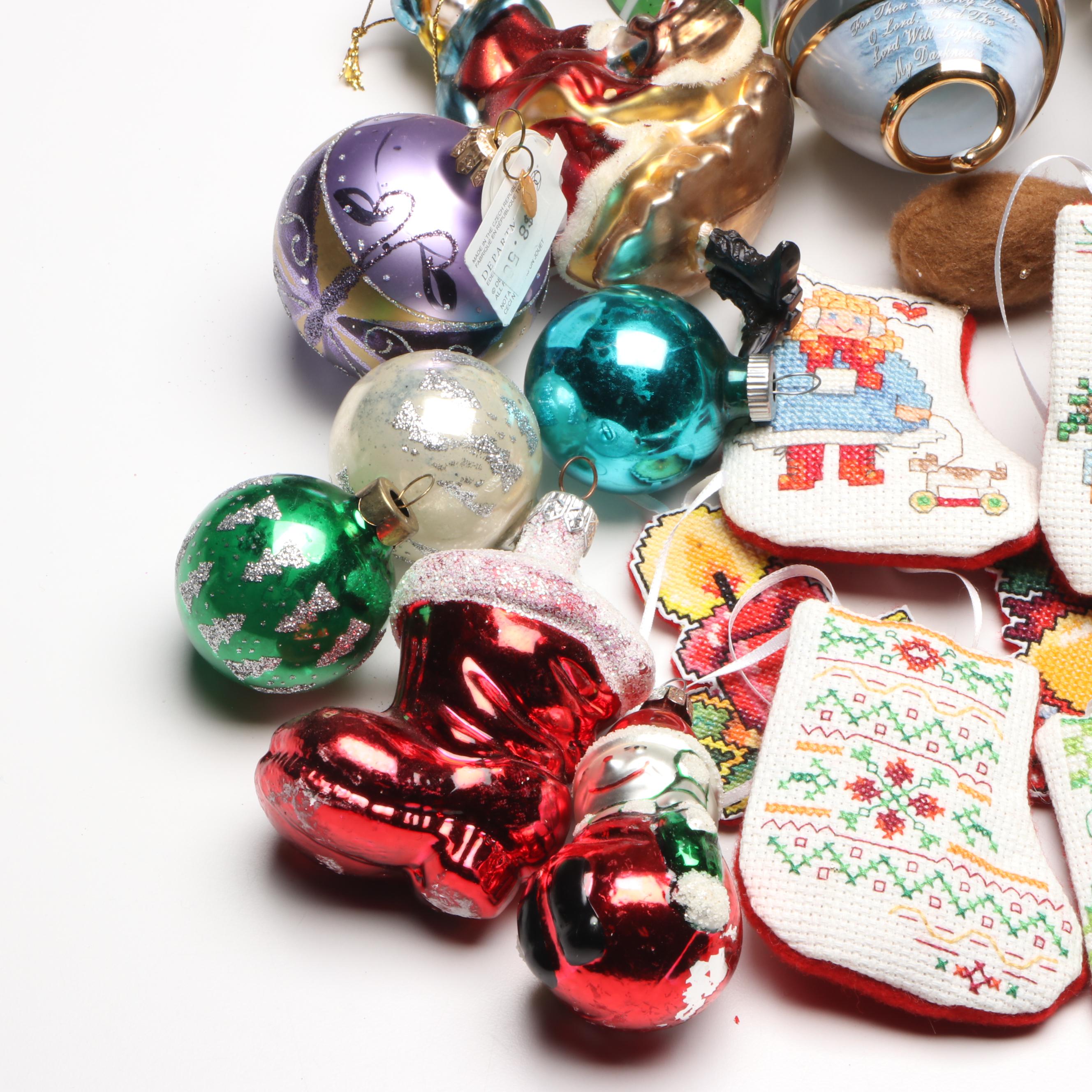 Lenox "Season's Greetings" Bells with Other Christmas Ornaments and More