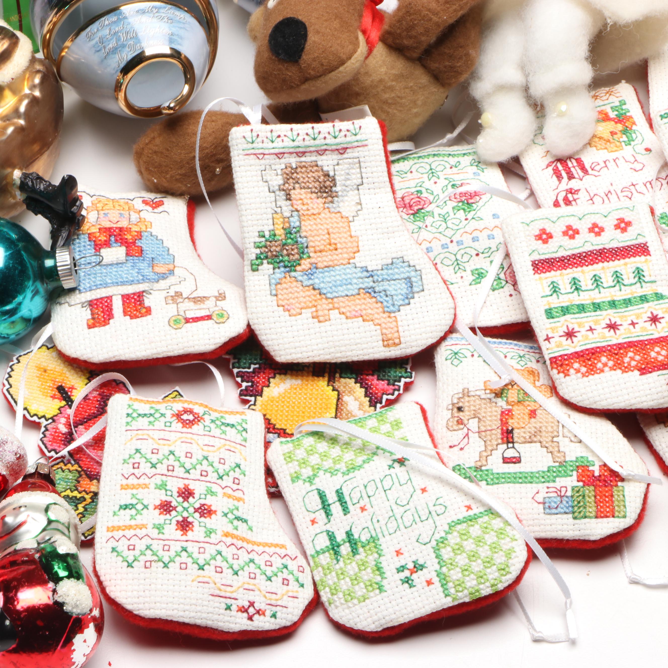 Lenox "Season's Greetings" Bells with Other Christmas Ornaments and More