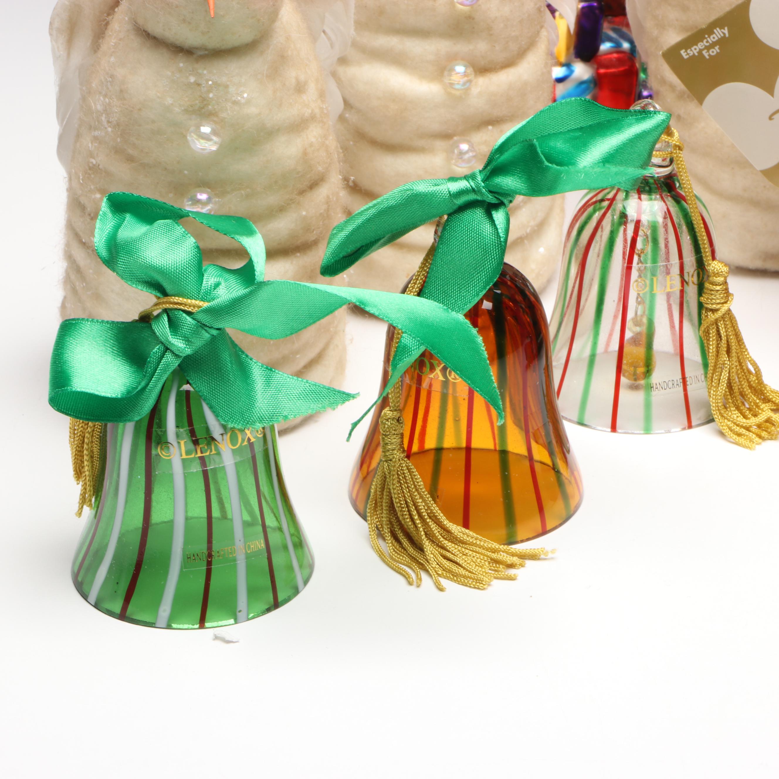 Lenox "Season's Greetings" Bells with Other Christmas Ornaments and More