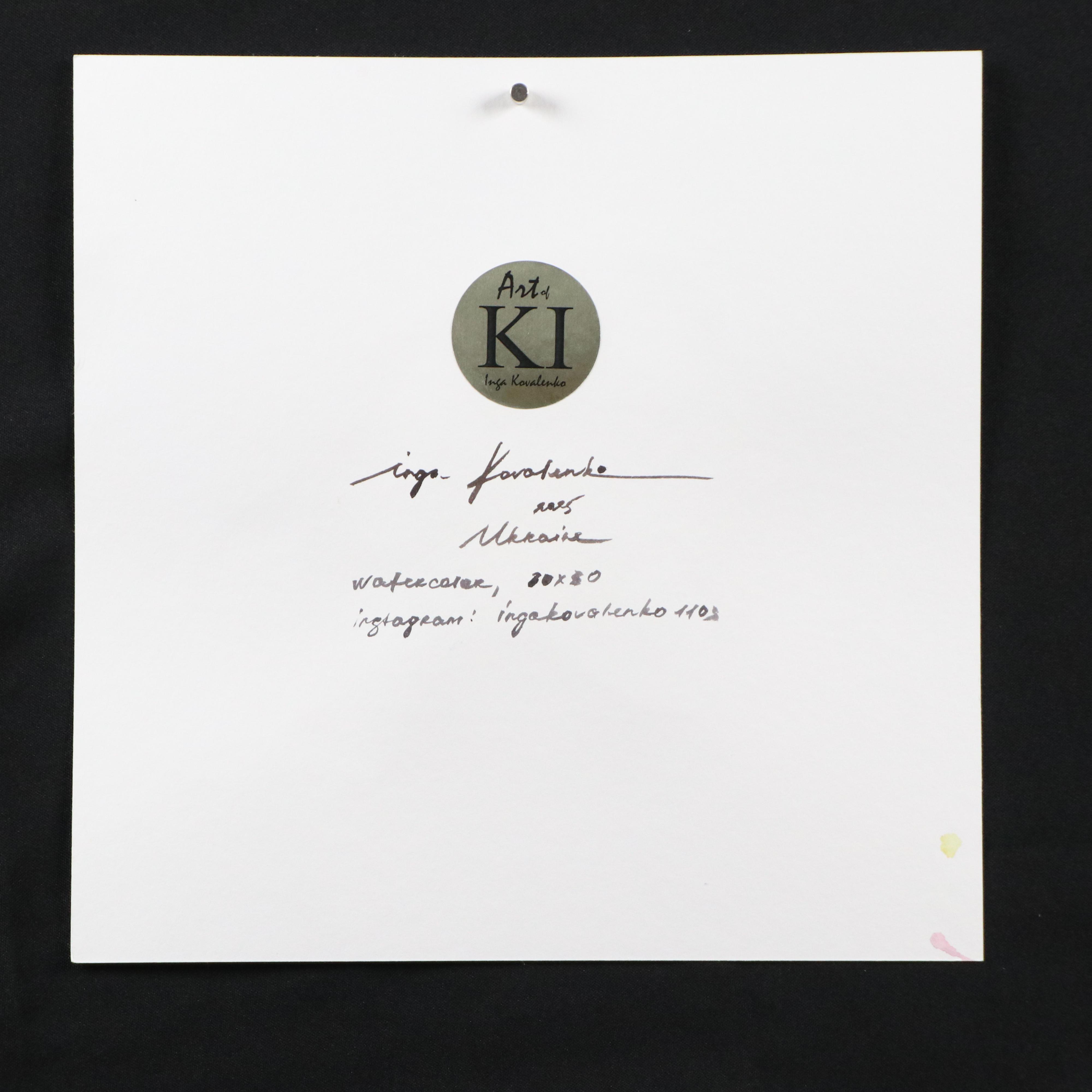 Inga Kovalenko Watercolor Painting of Bird, 2025