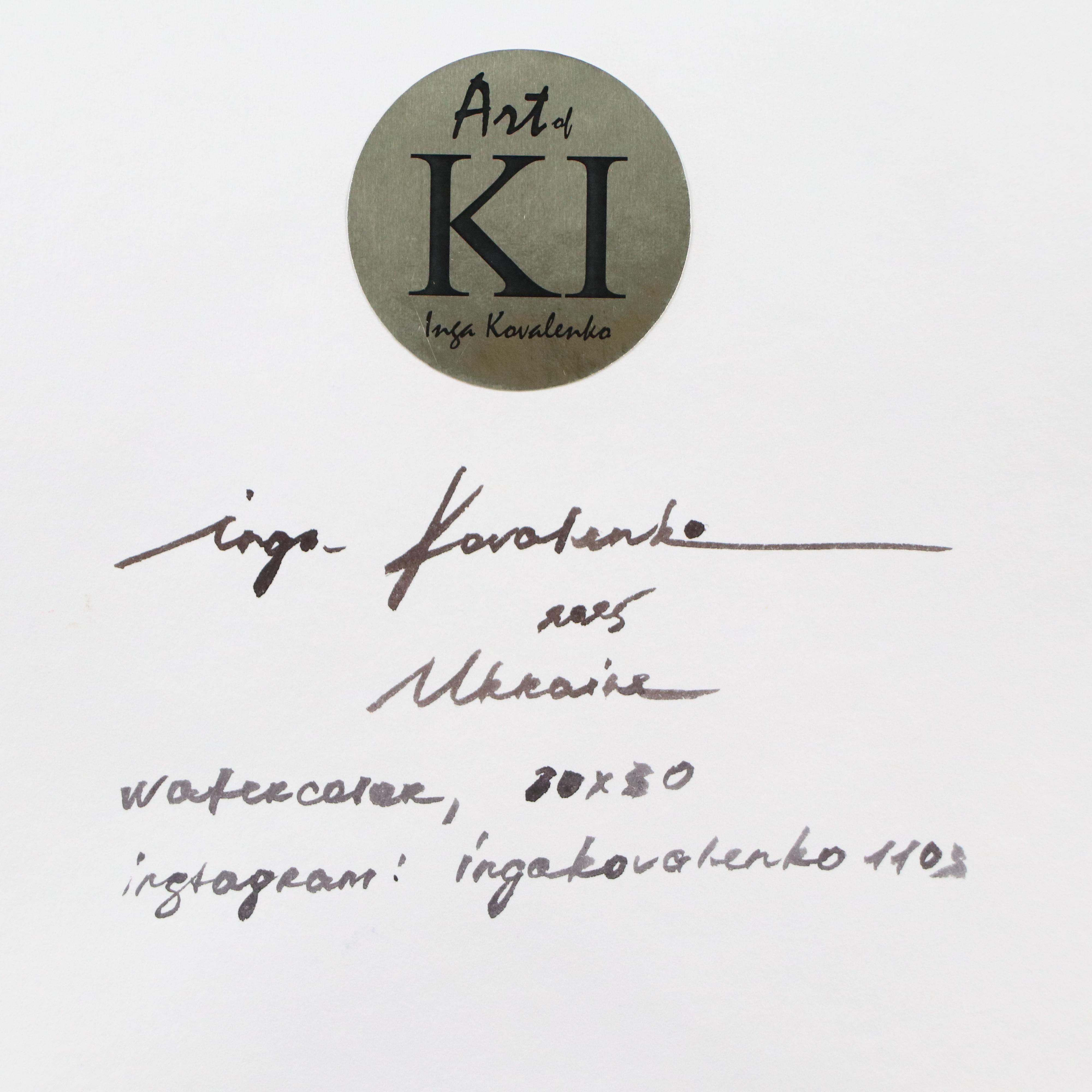 Inga Kovalenko Watercolor Painting of Bird, 2025