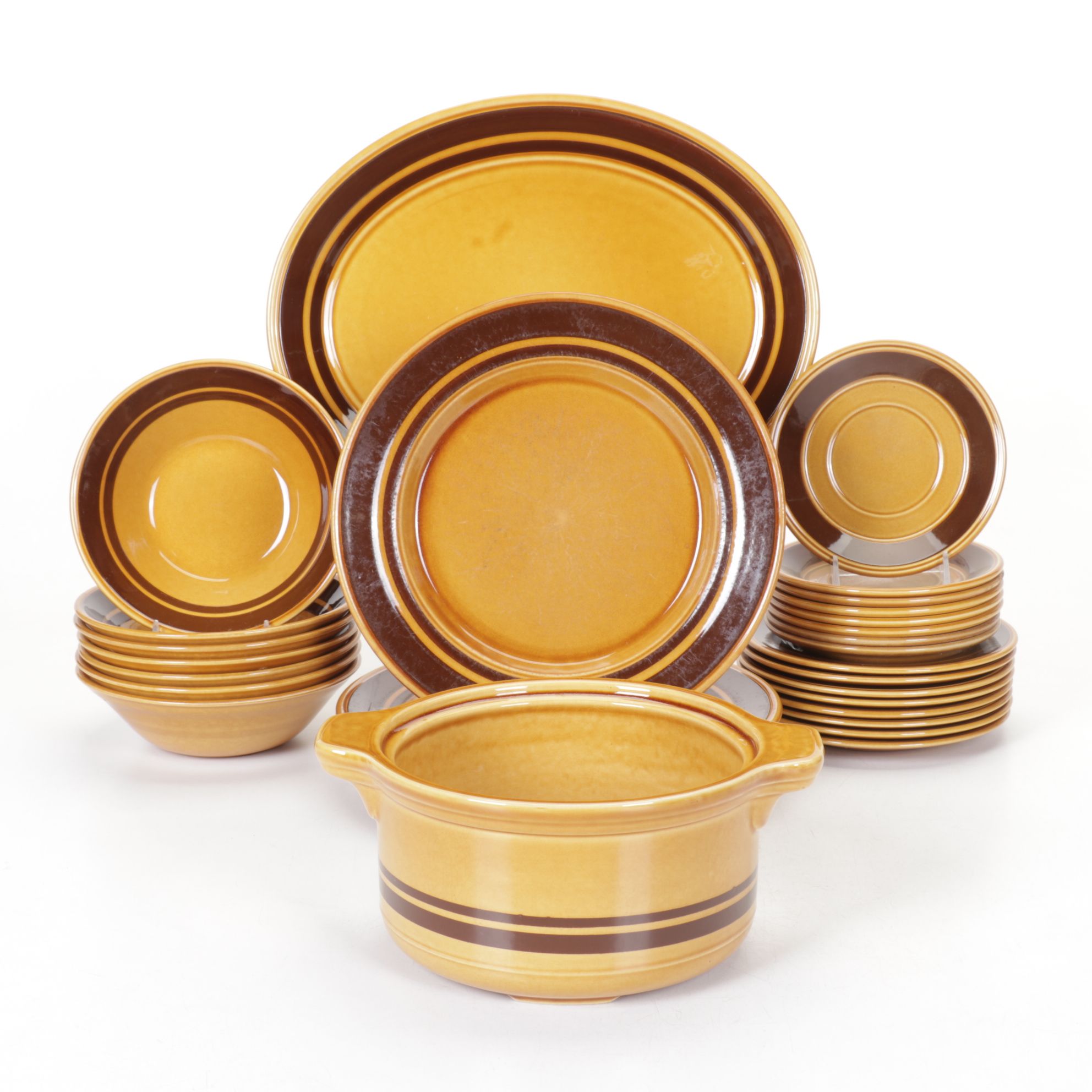 Staffordshire Mid Century Modern "Kiln Craft" Ironstone Dinnerware