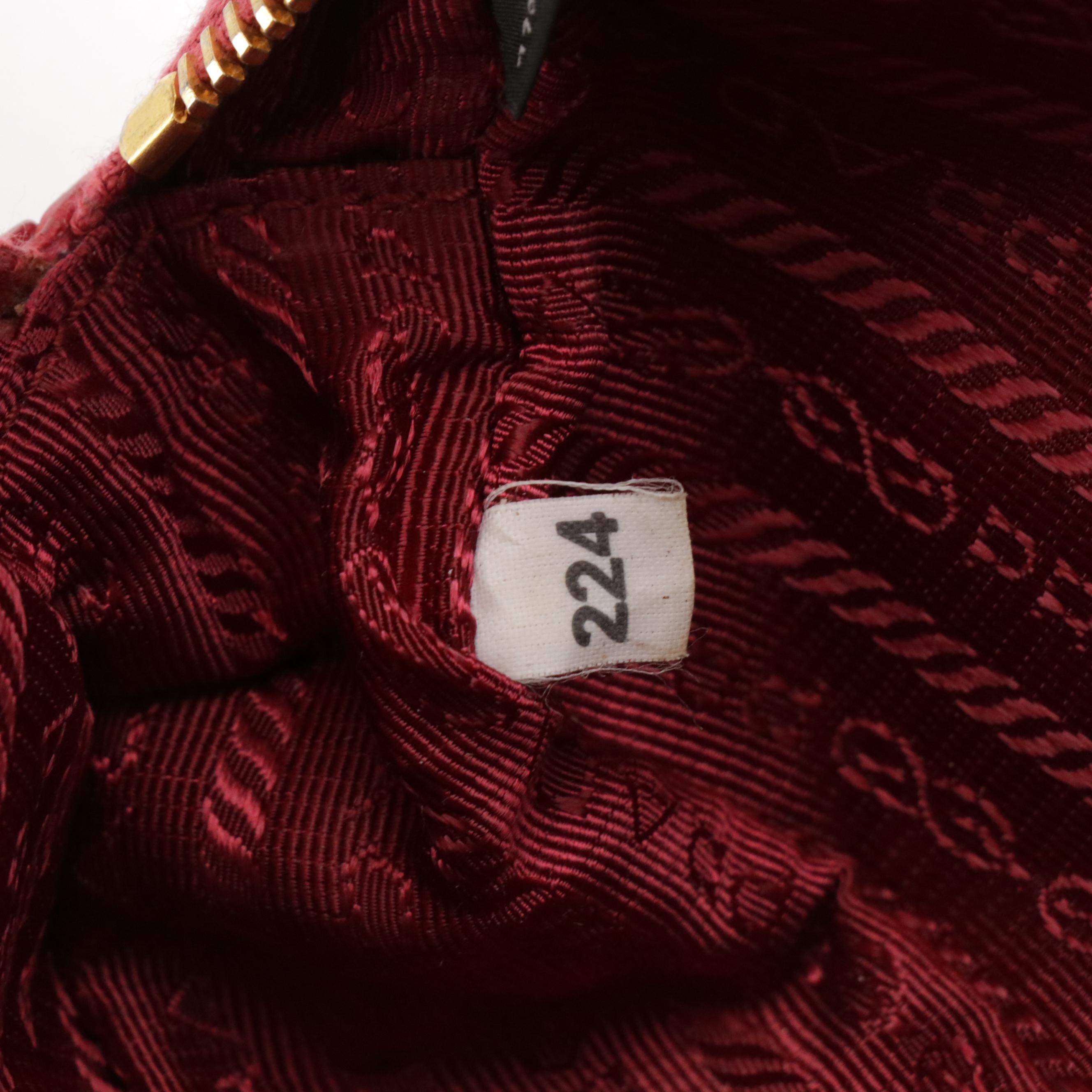 Prada Mini Crossbody Zip Pouch in Watermelon Pink Saffiano Leather