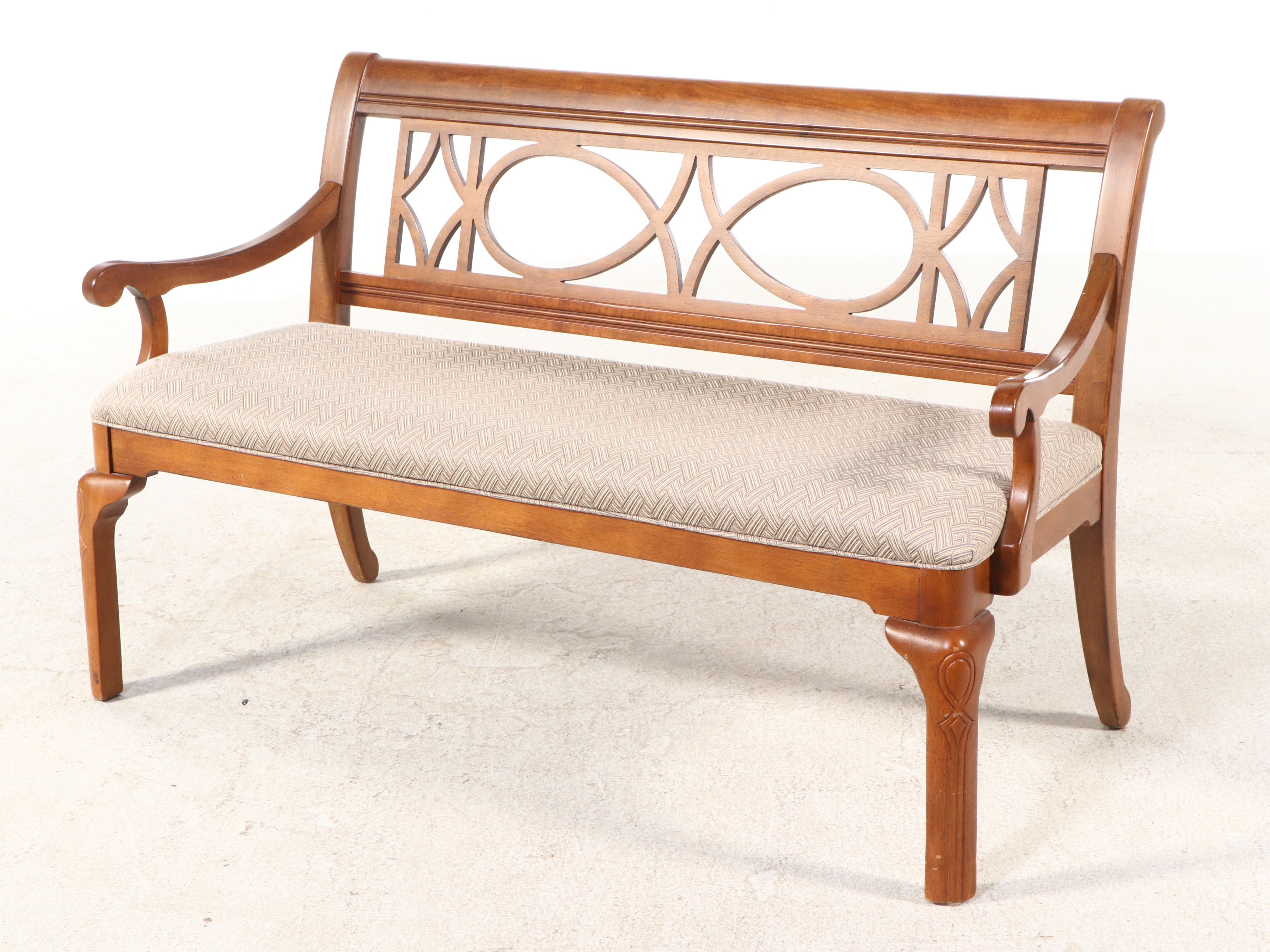 Alexander Julian for Universal Furniture Mahogany Bench