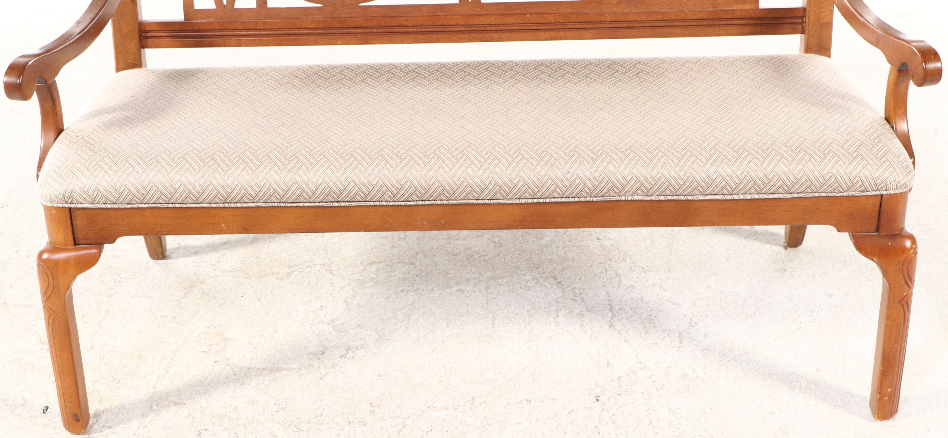 Alexander Julian for Universal Furniture Mahogany Bench