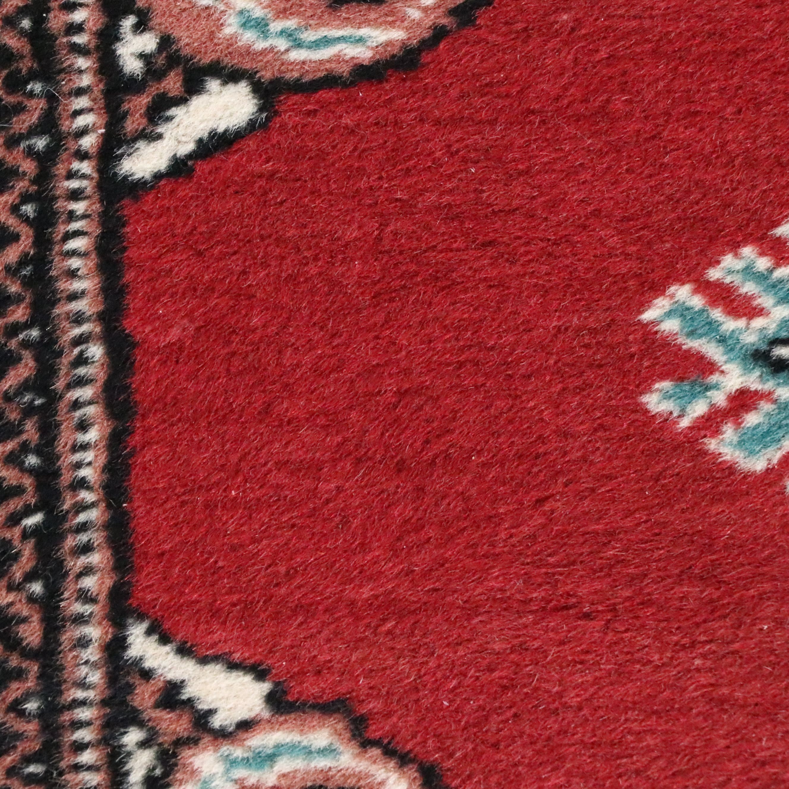 3'3 x 5' Hand-Knotted Pakistani Bokhara Accent Rug