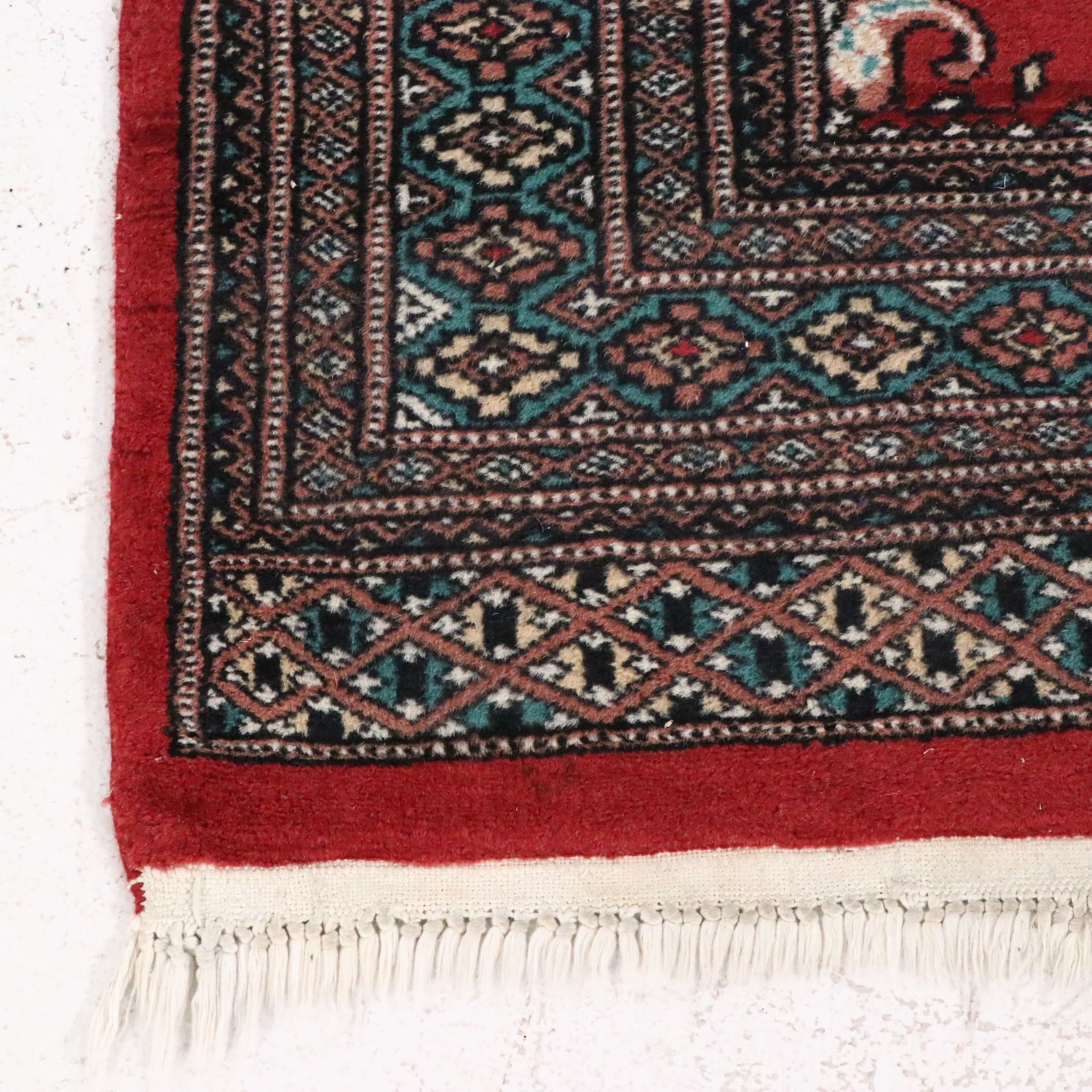 3'3 x 5' Hand-Knotted Pakistani Bokhara Accent Rug