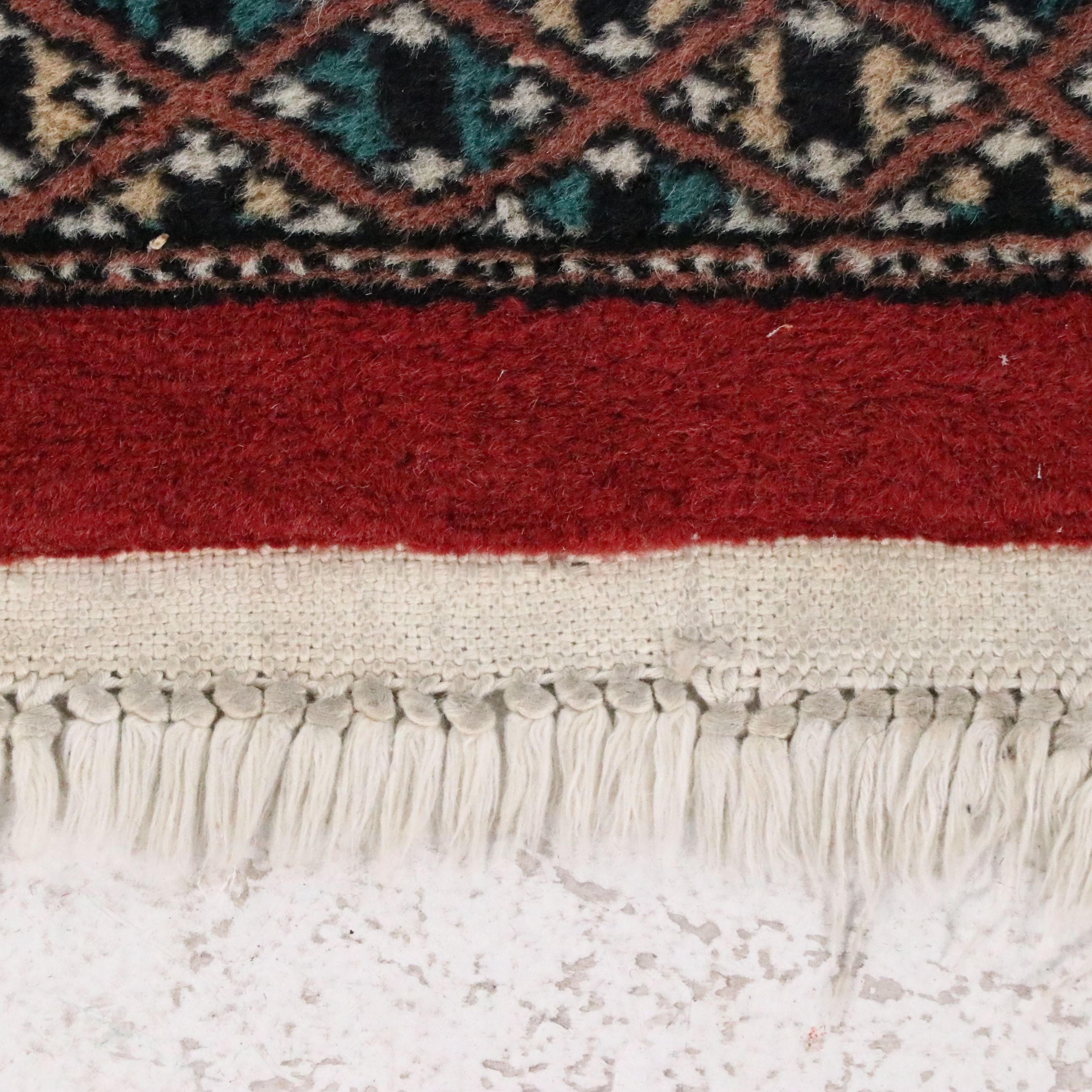 3'3 x 5' Hand-Knotted Pakistani Bokhara Accent Rug